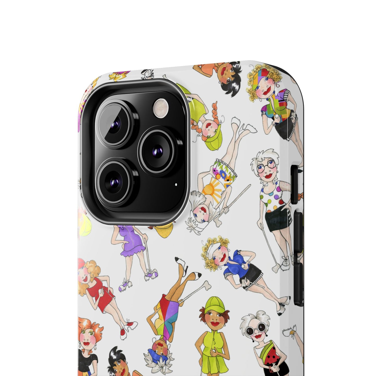 Tossed Golfer Girls White Phone Case