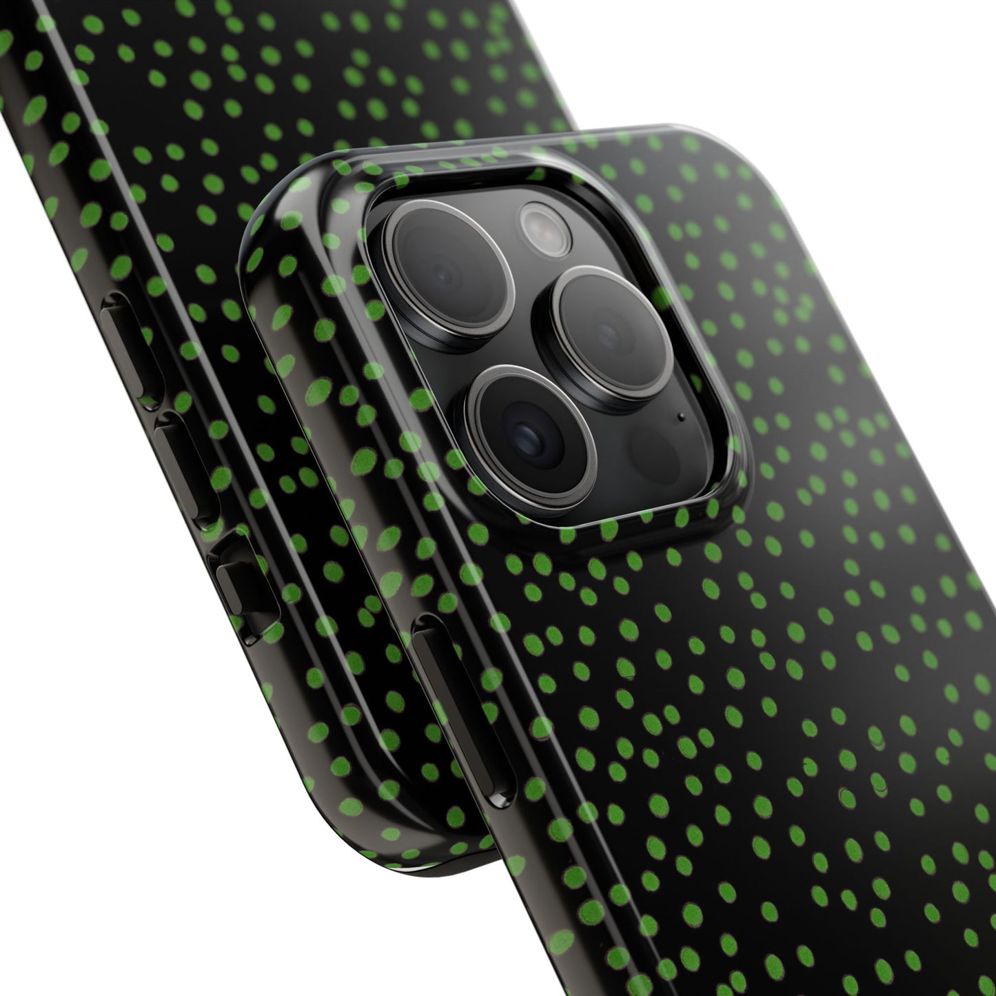 Dinky Dots Black / Green Phone Case