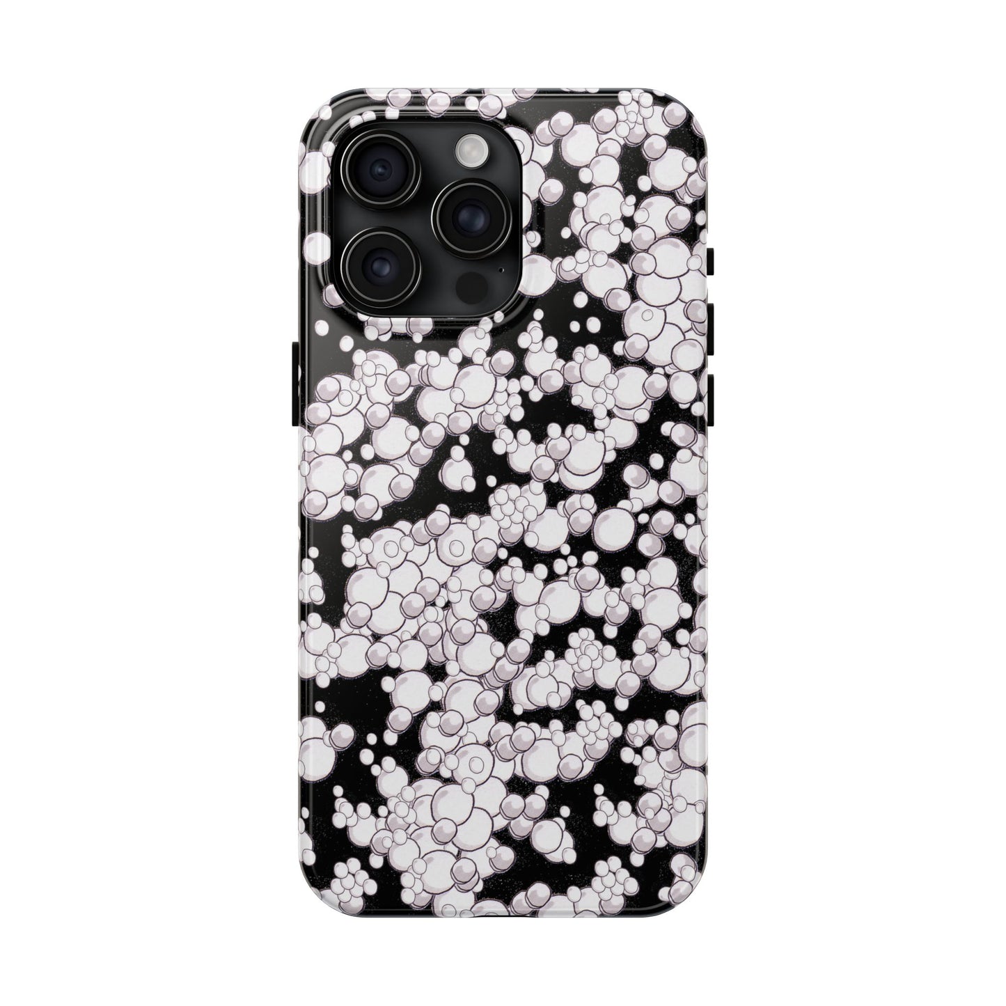 Bubble Dots Black Phone Case