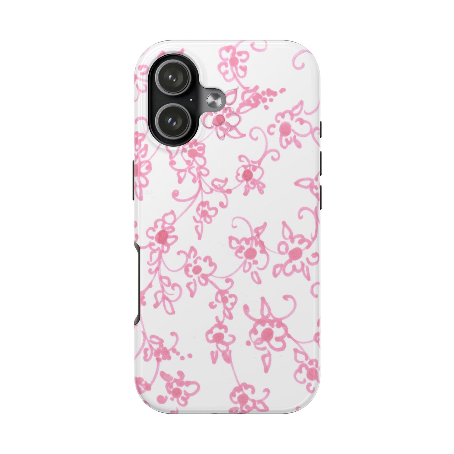 Juliette Ladies White / Pink Flowers Phone Case