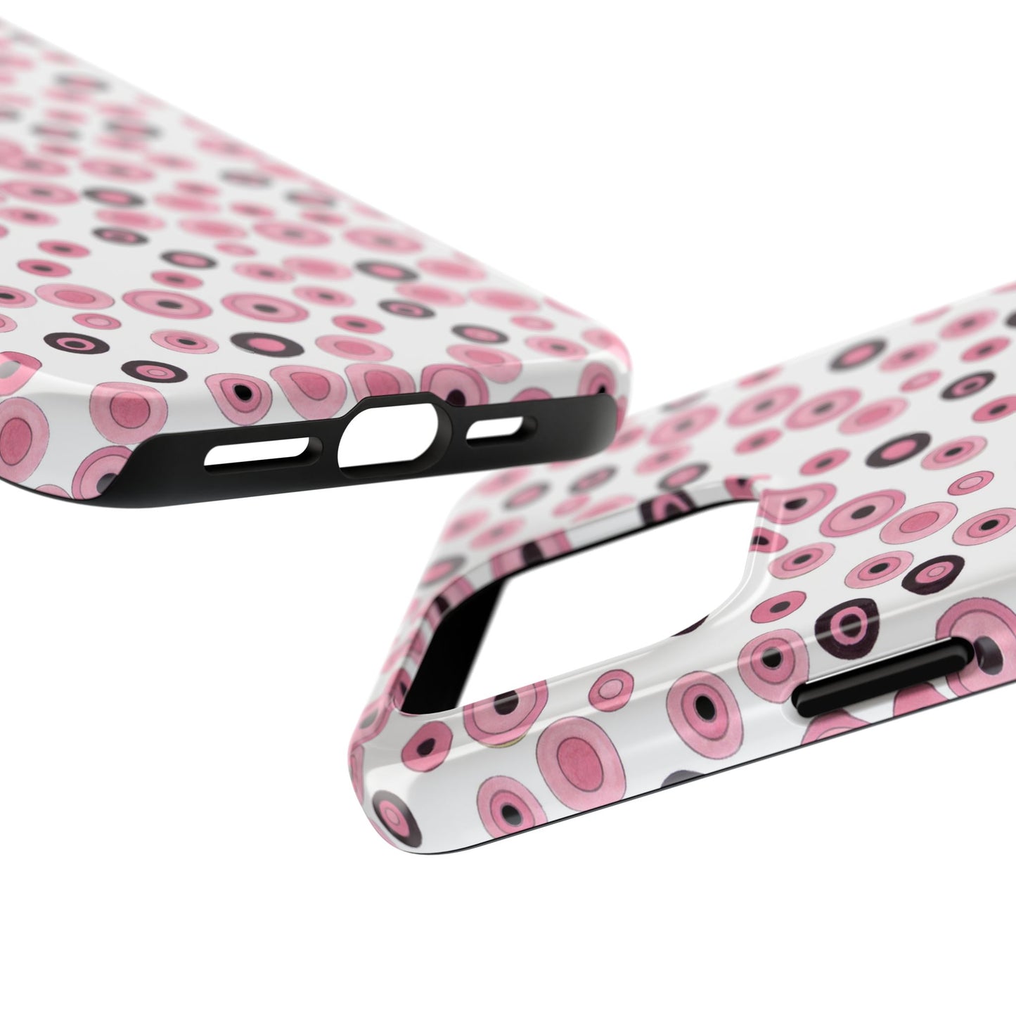 Dots White / Pink Phone Case
