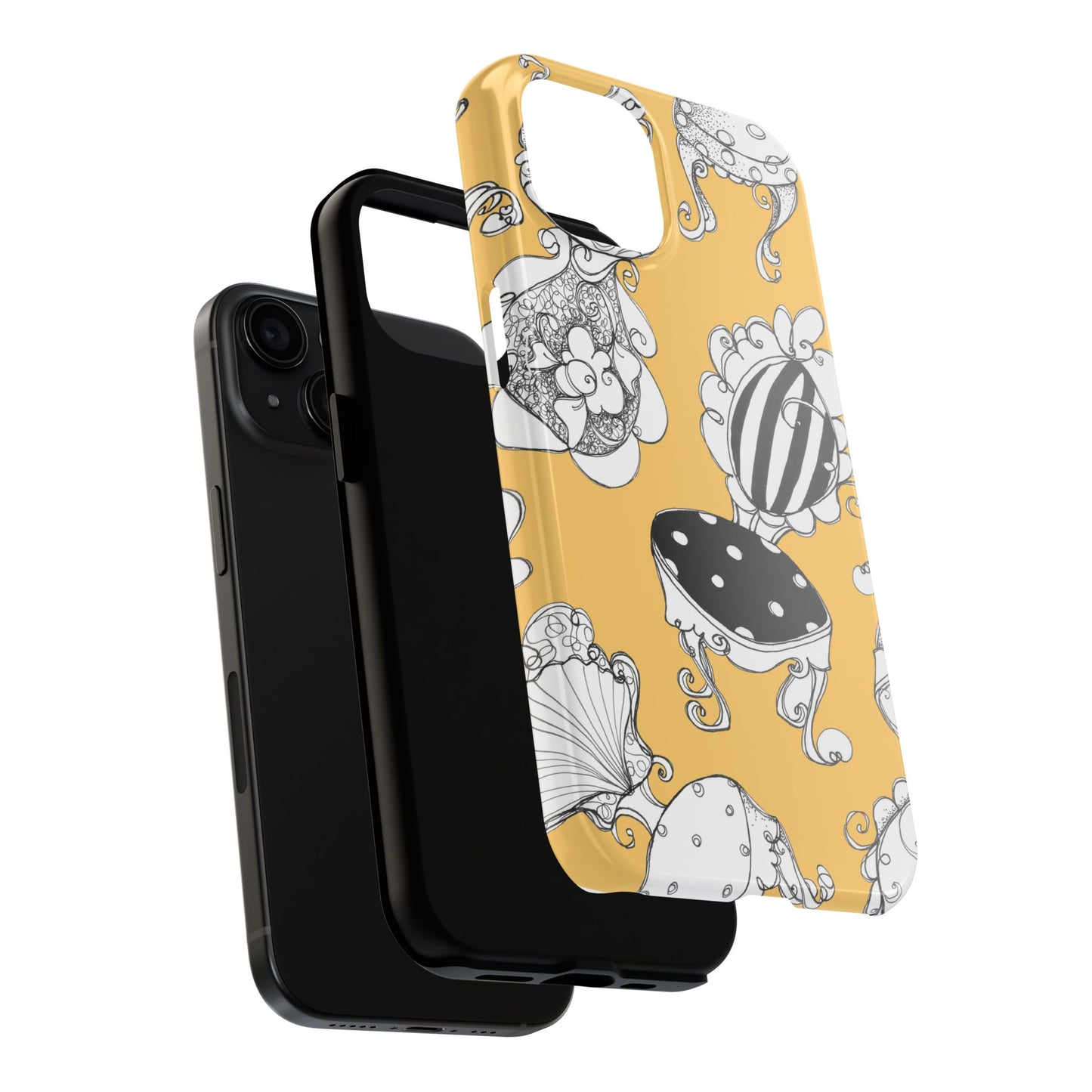 Bistro Chairs Yellow Phone Case