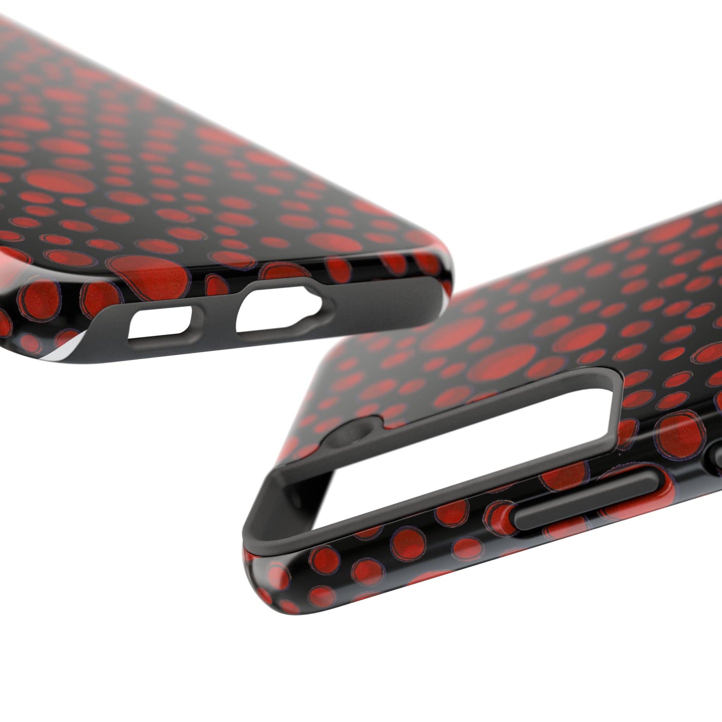 Dot Assortment Black / Red Phone Case