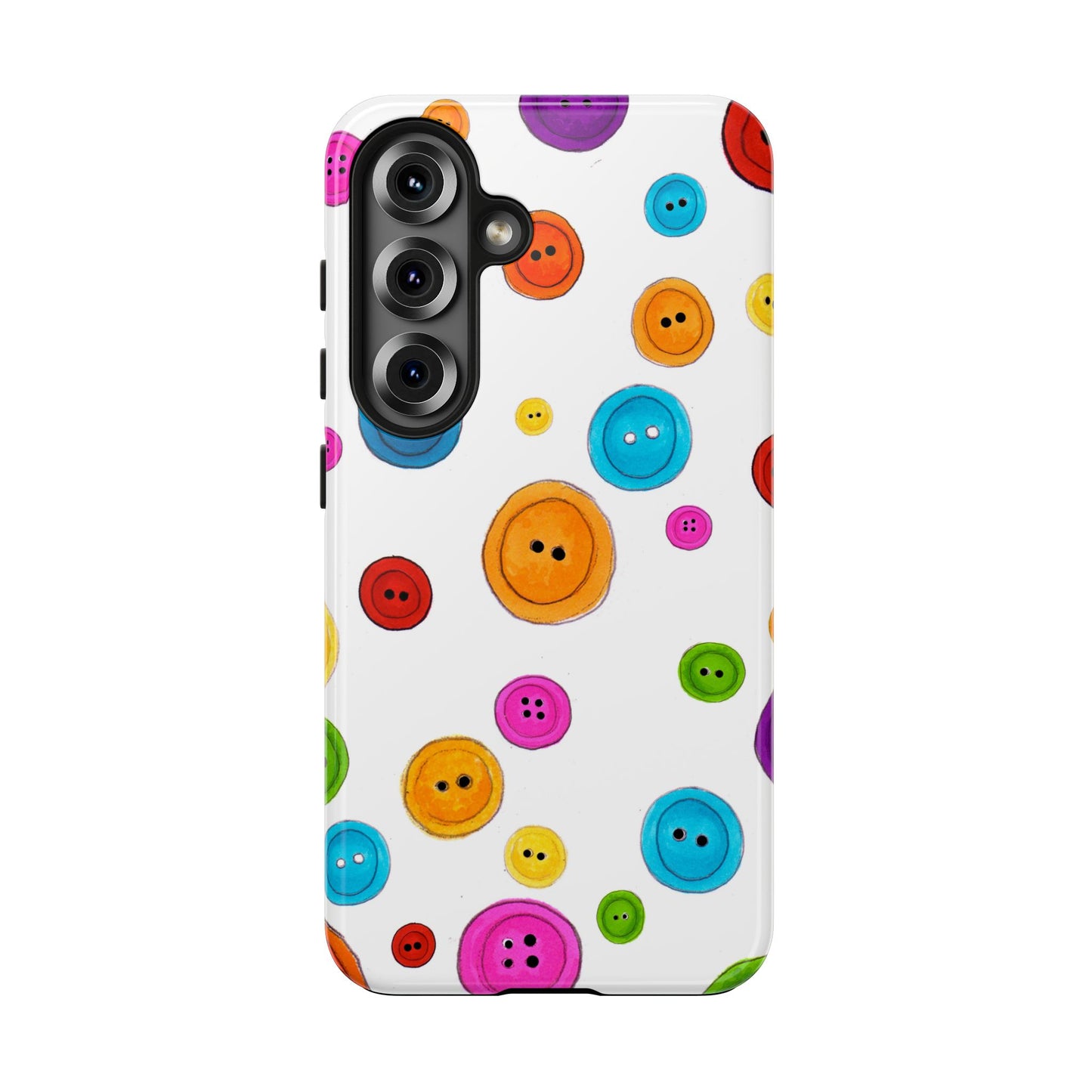 Button Dots White Phone Case