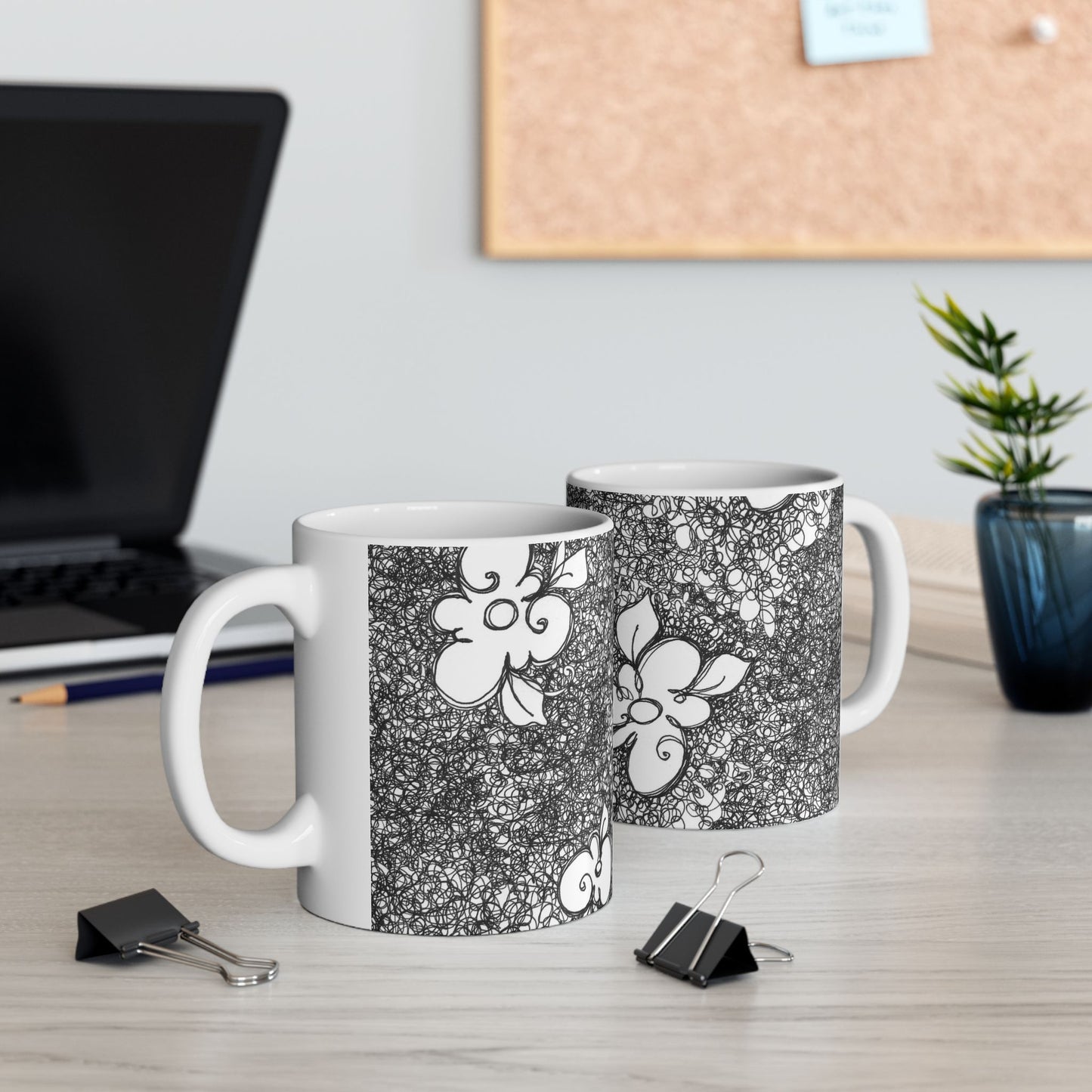 Flower Scribbles Cup