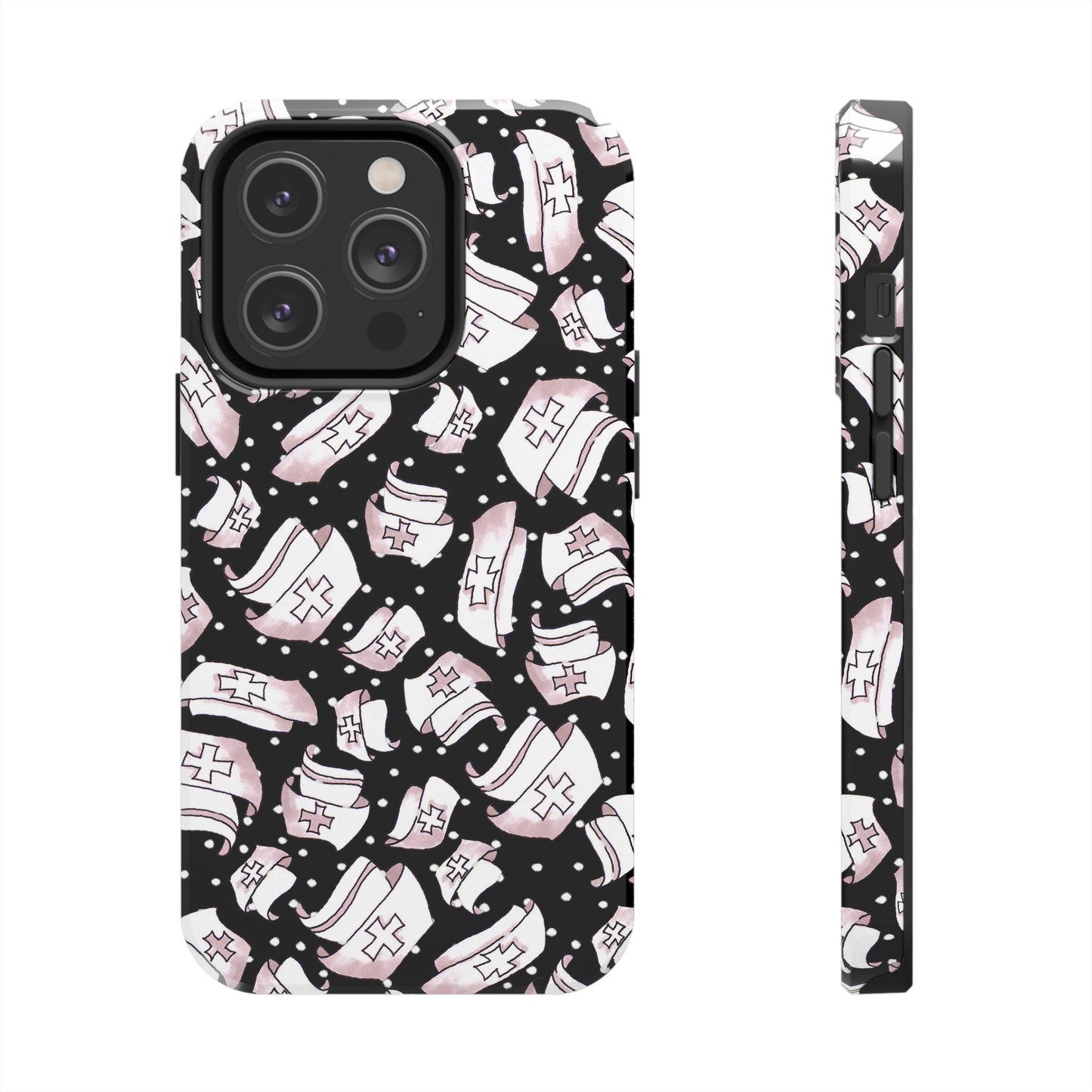 Med Hats Black Phone Case
