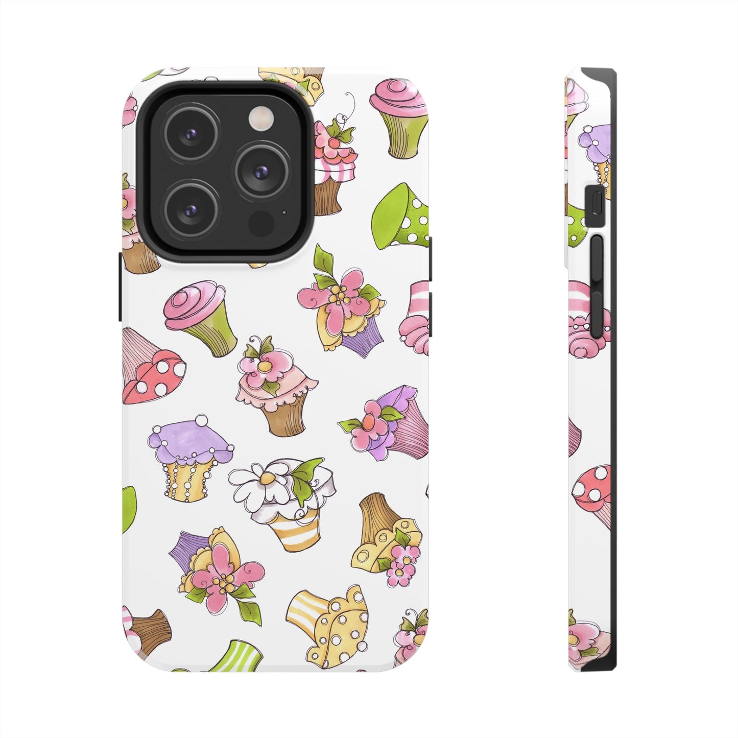 Cupcake Toss White Phone Case