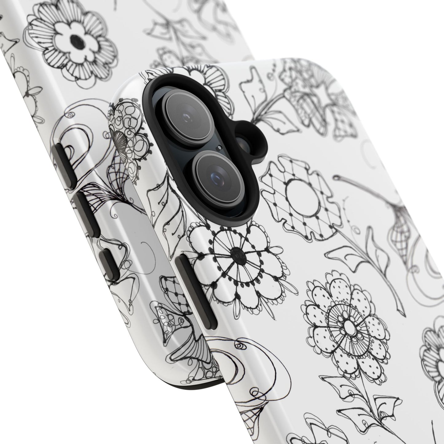 Paper Posies White Phone Case