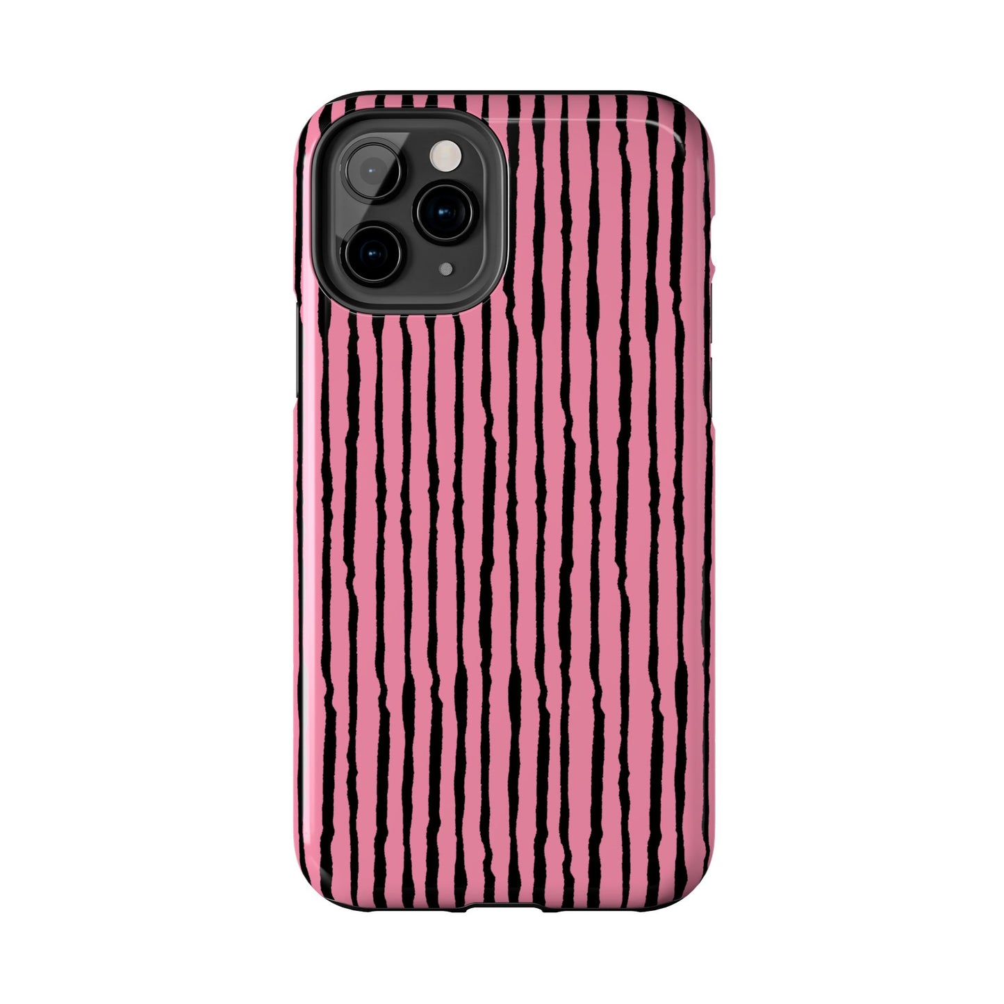 Sorta Stripe Pink / Black Phone Case
