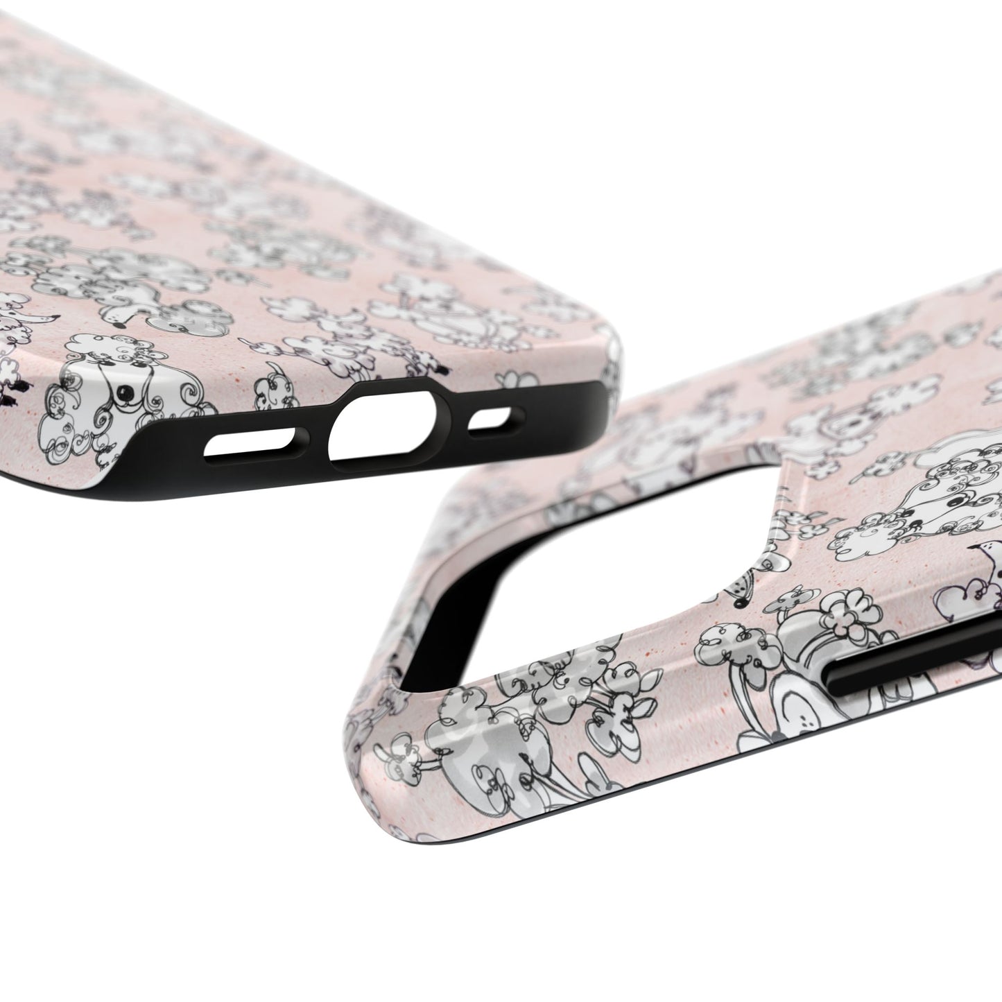 Paris Poodles Pink Phone Case