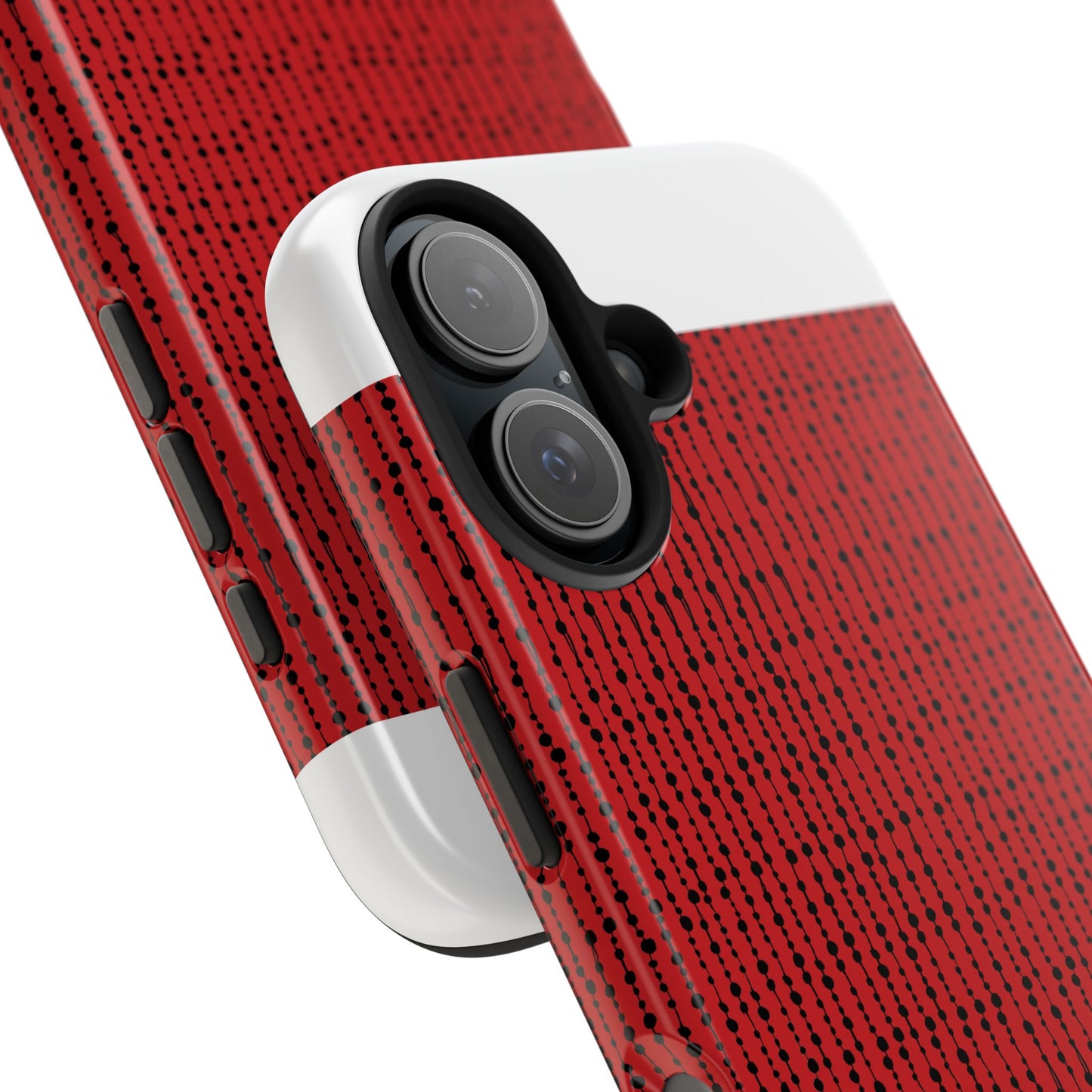 Beaded Curtain Red / Black Phone Case