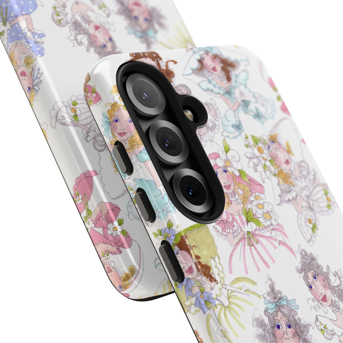 Tossed Belles White Phone Case