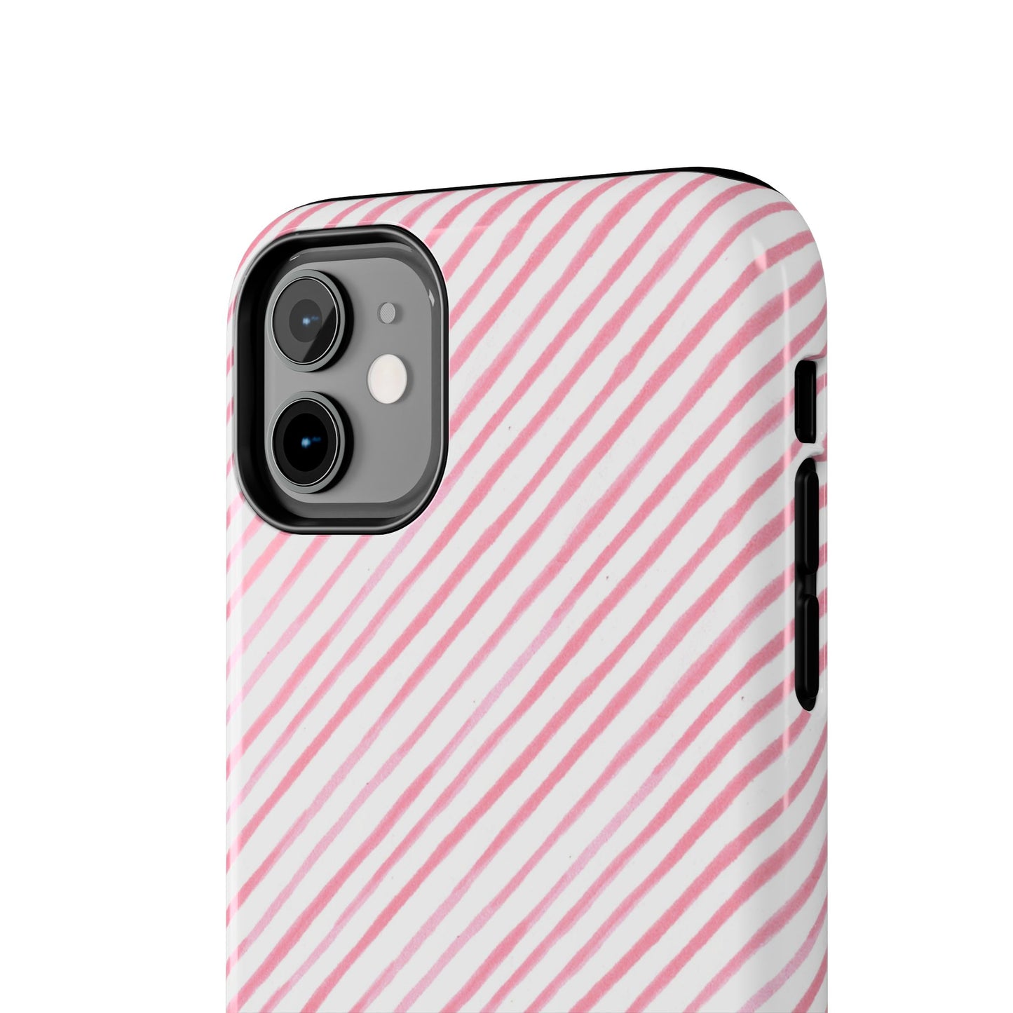 Bias Stripe White / Pink Phone Case