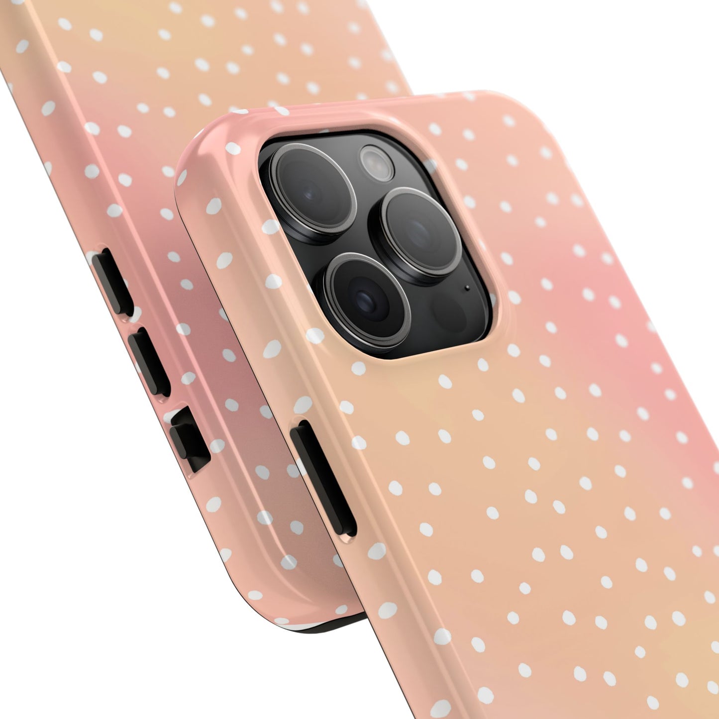Dinky Dots Peach / White Phone Case