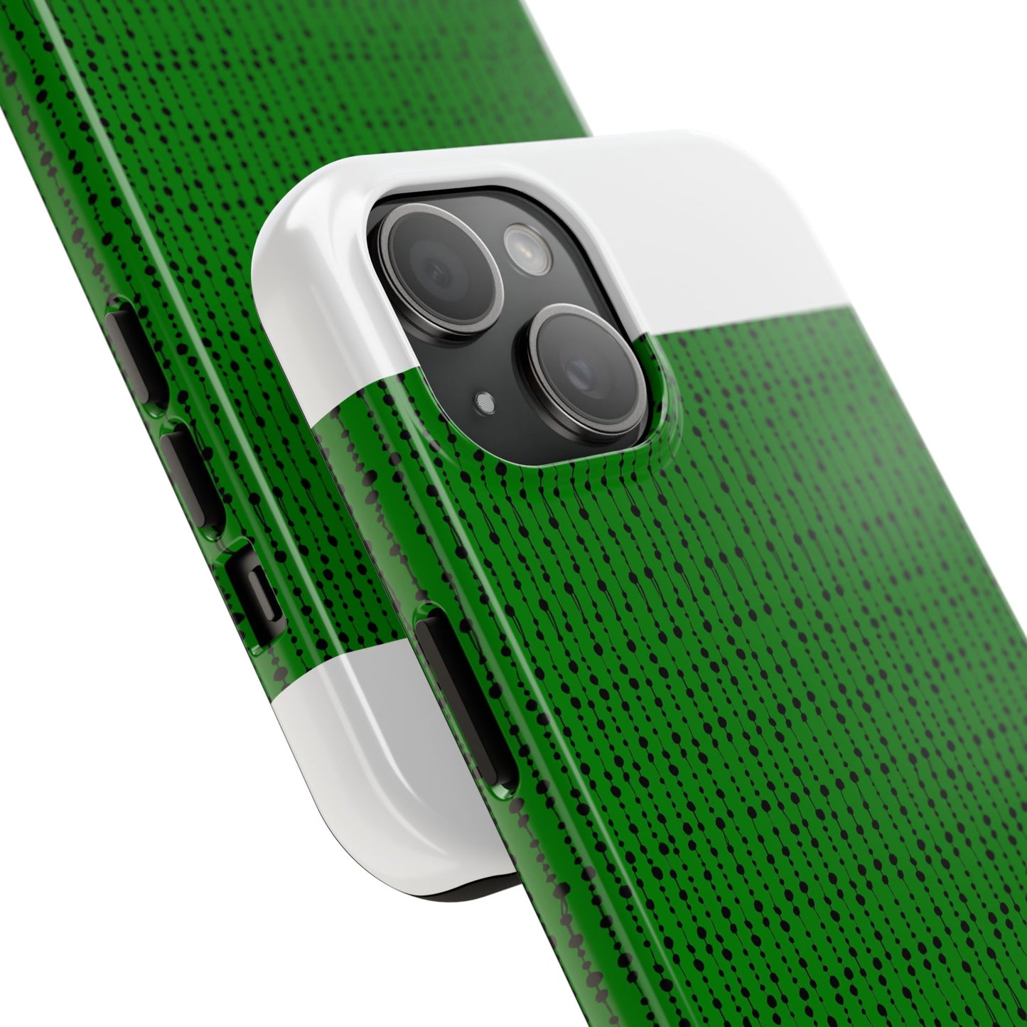 Beaded Curtain Green / Black Phone Case