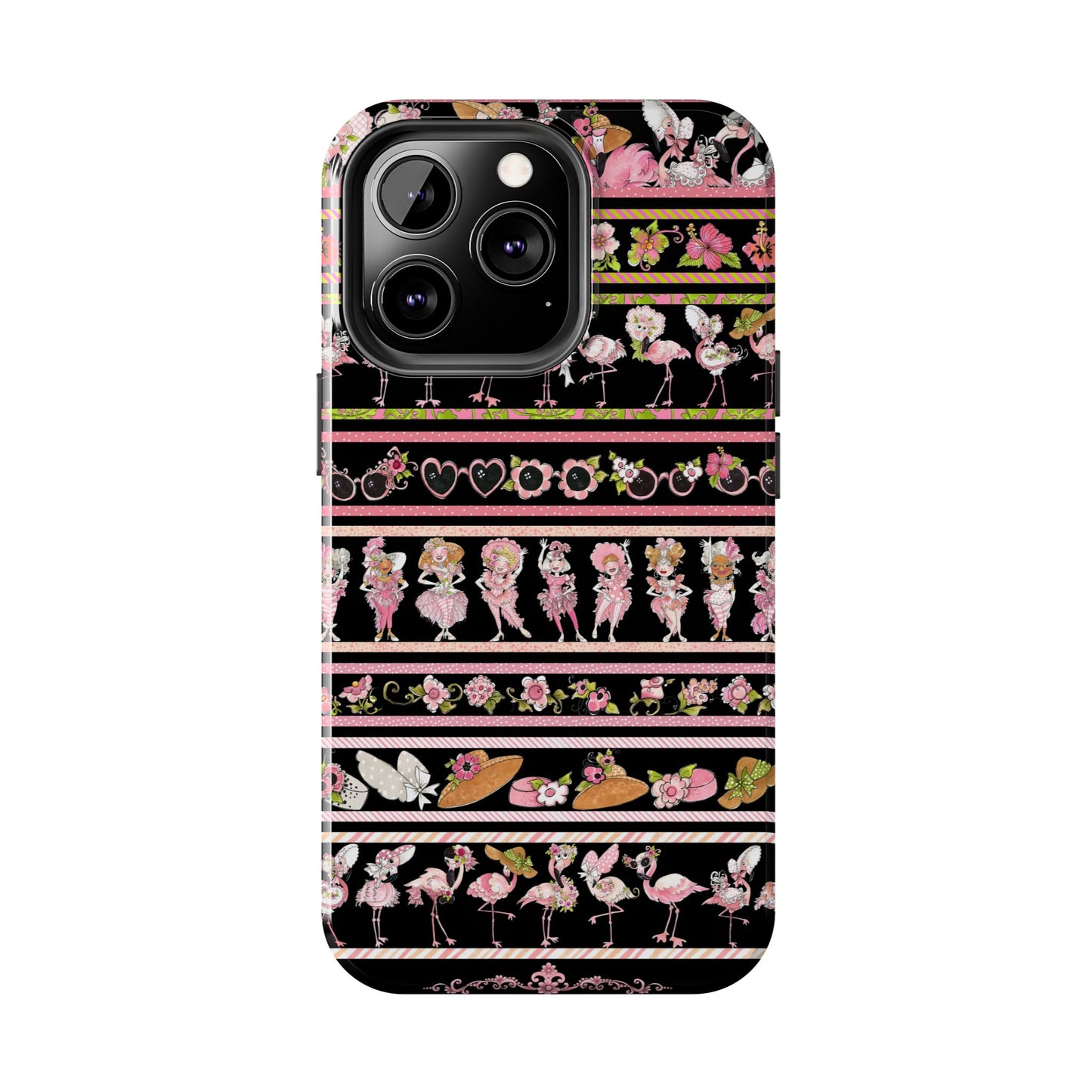 Flam Borders Black Phone Case