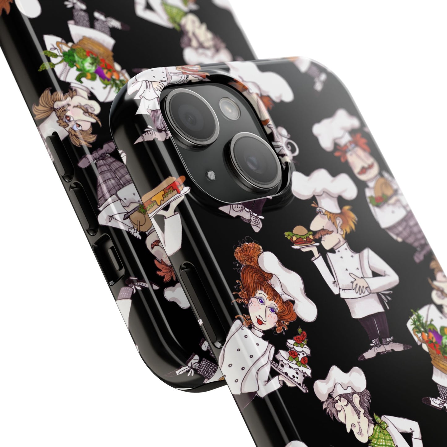 Tossed Chefs Black Phone Case