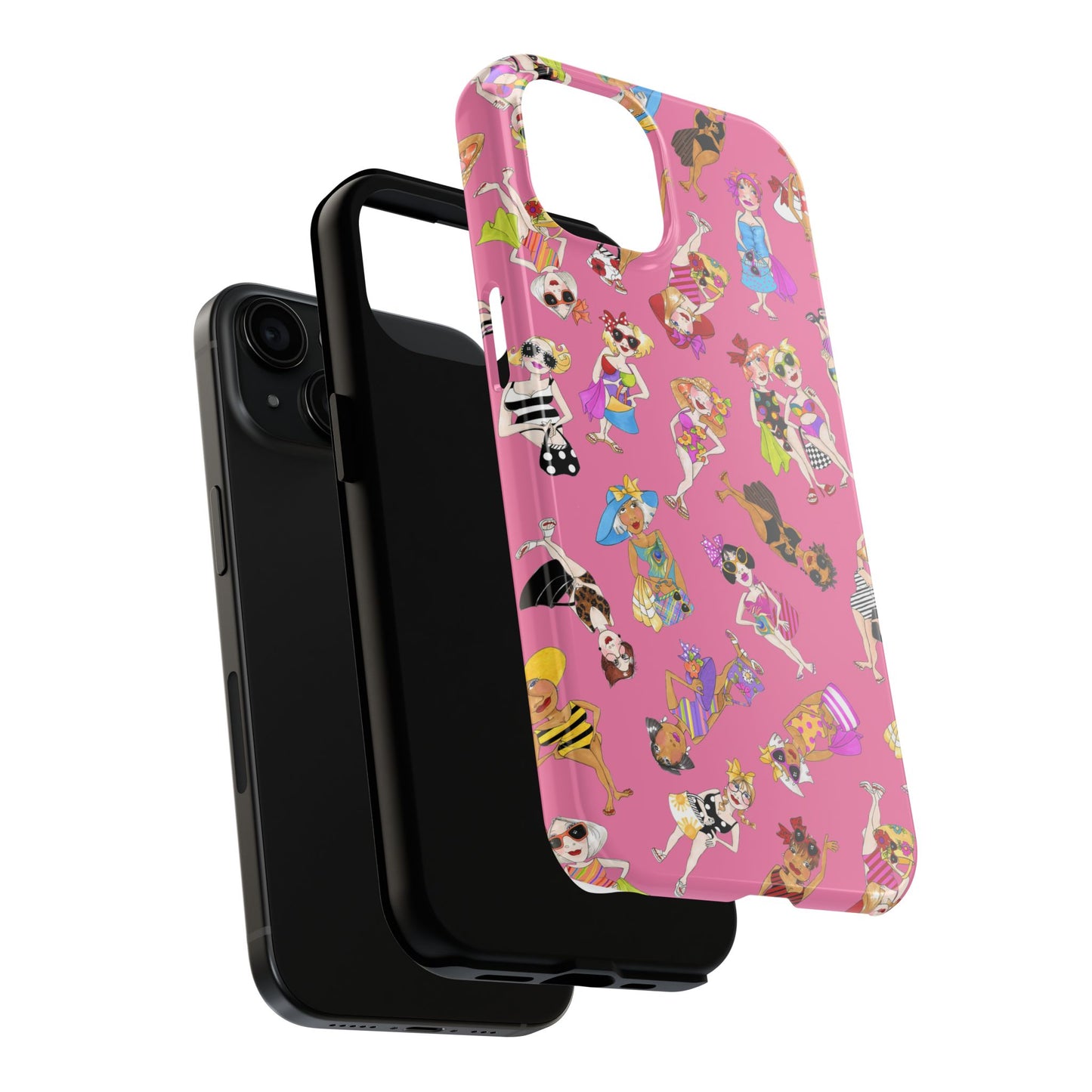 Tossed Beauties Pink Phone Case