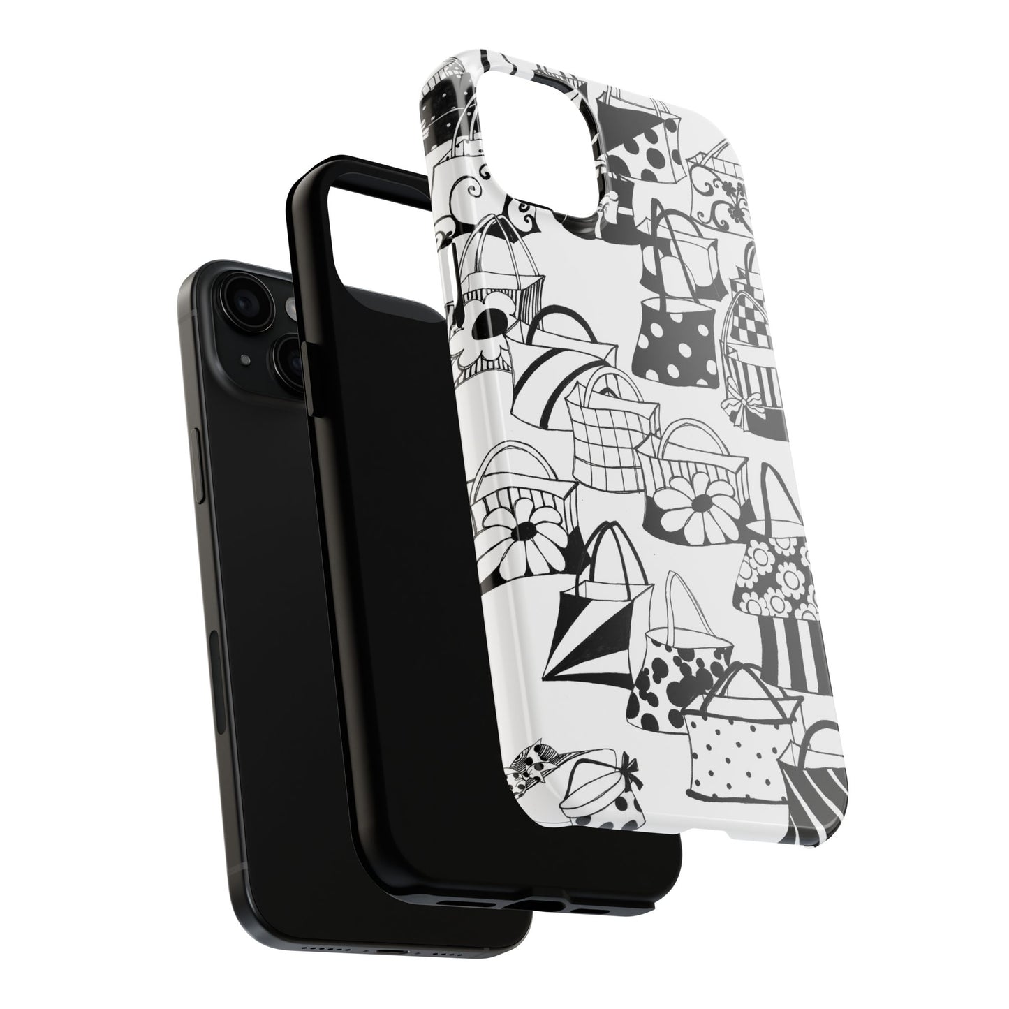 Totes White / Black Phone Case