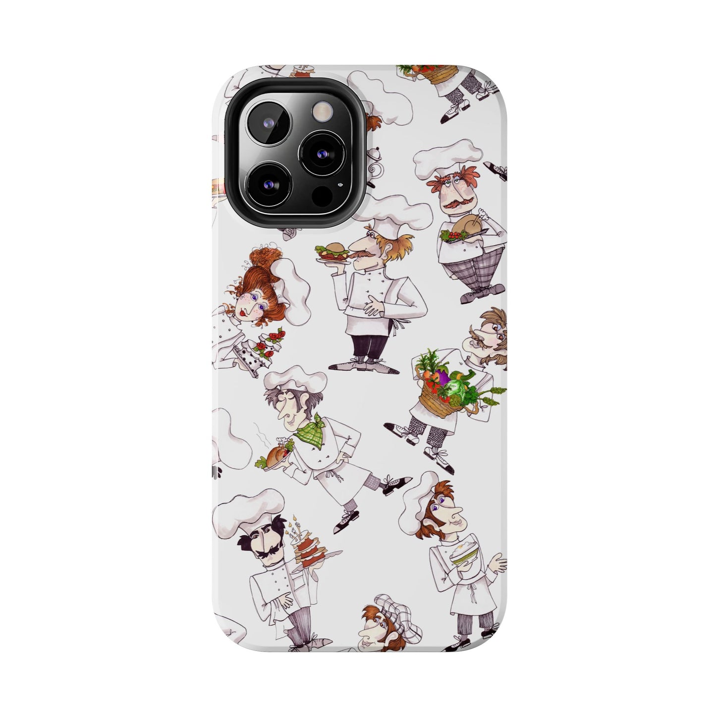 Tossed Chefs White Phone Case