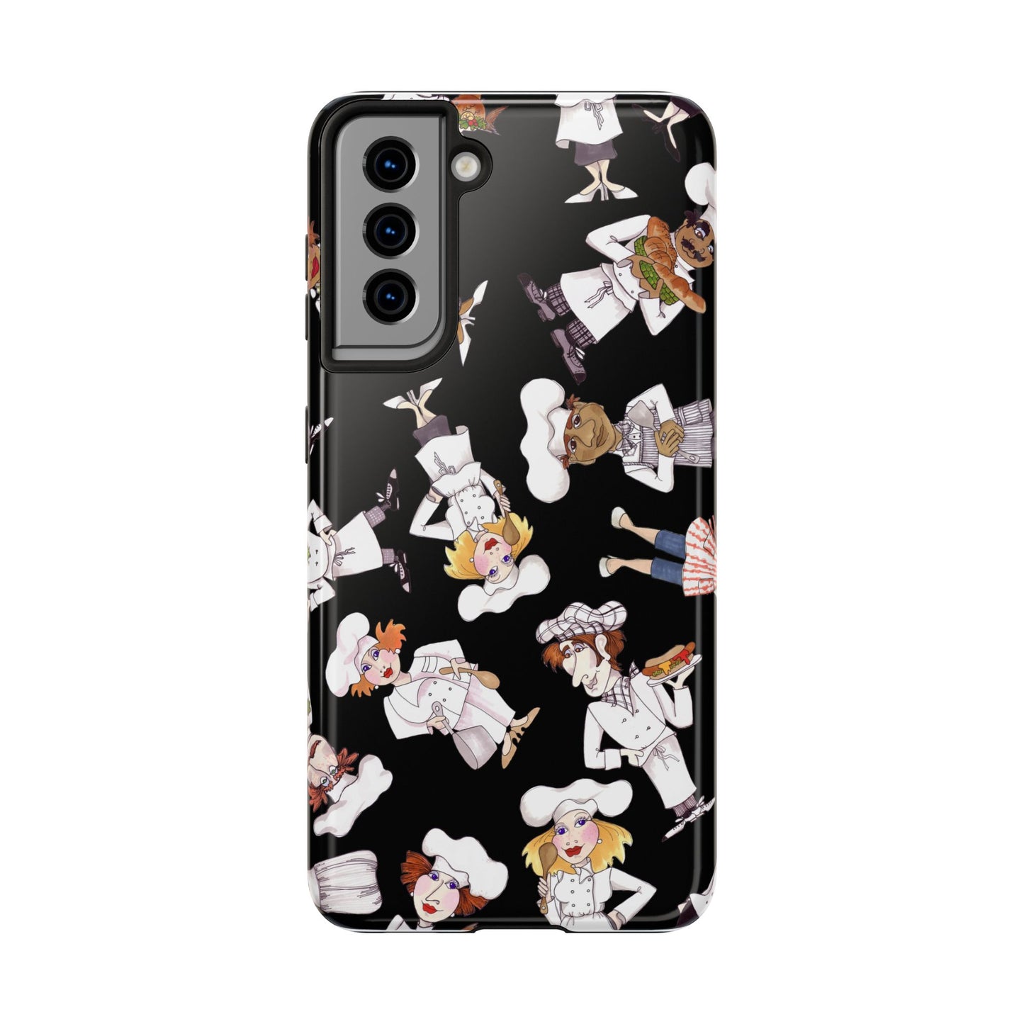 Tossed Chefs Black Phone Case