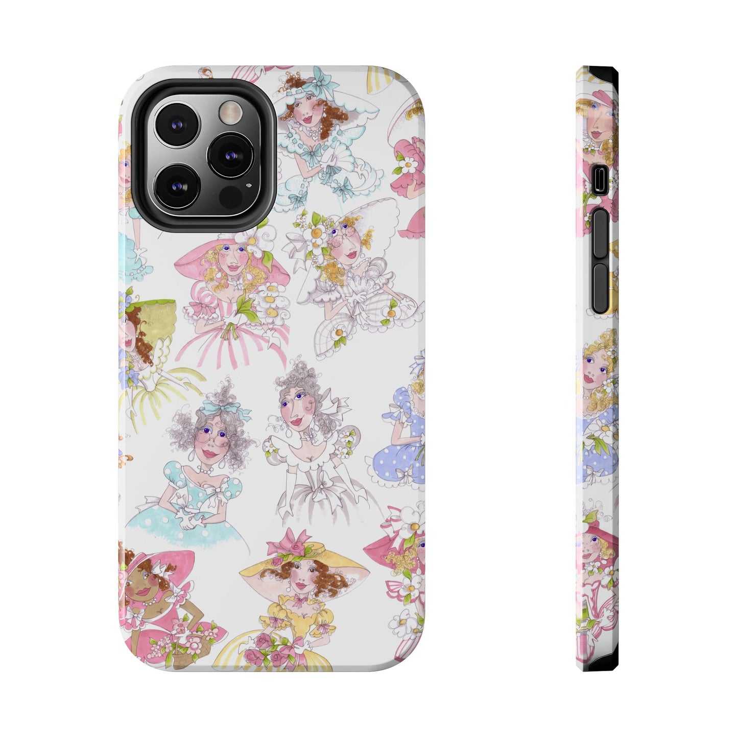 Tossed Belles White Phone Case