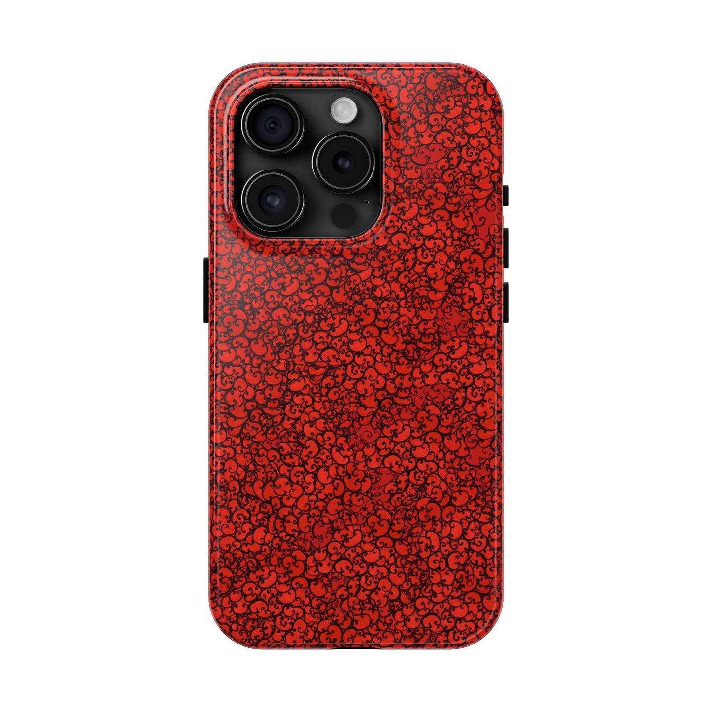 Scrollie Red / Black Phone Case