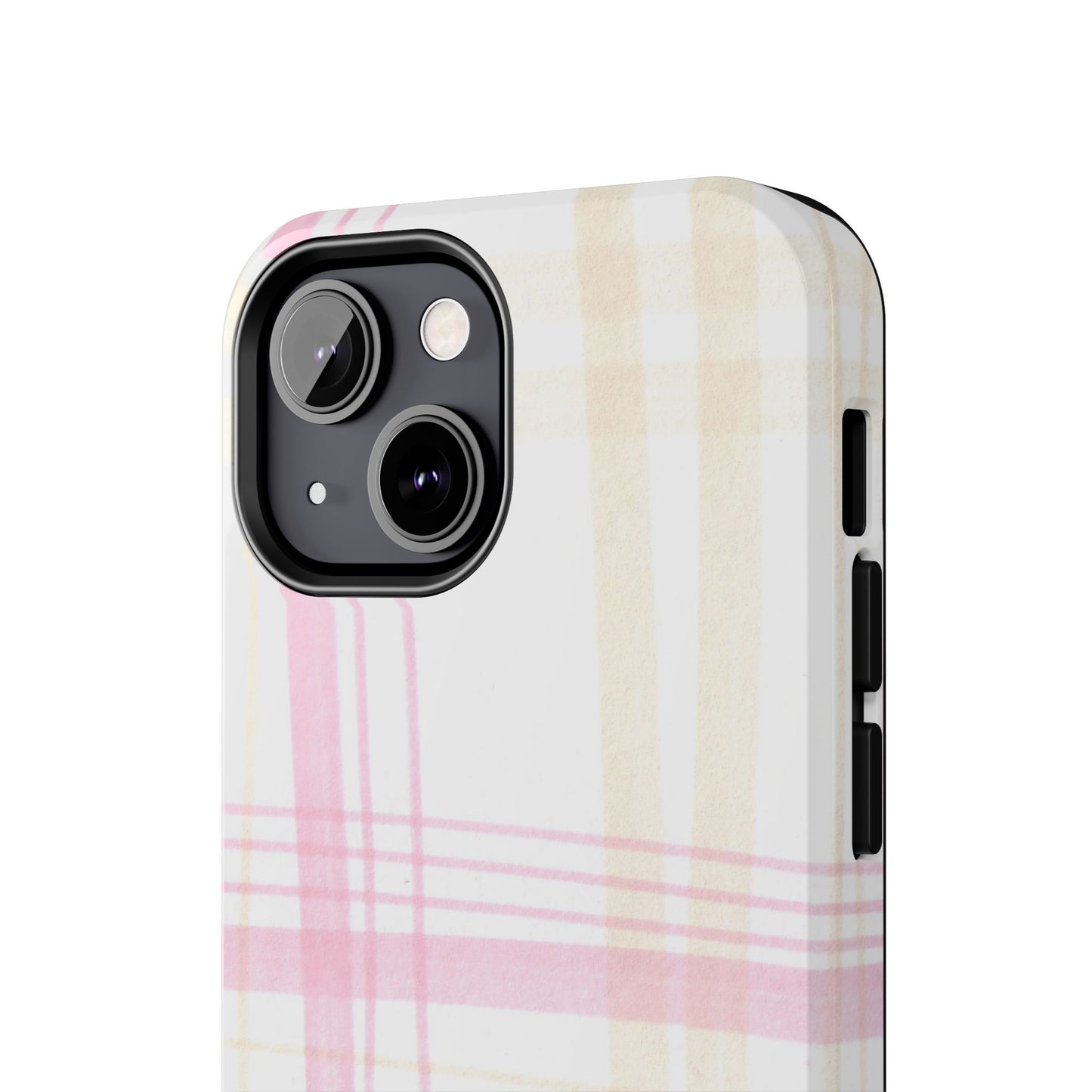 Flower Model Plaid Phone Case
