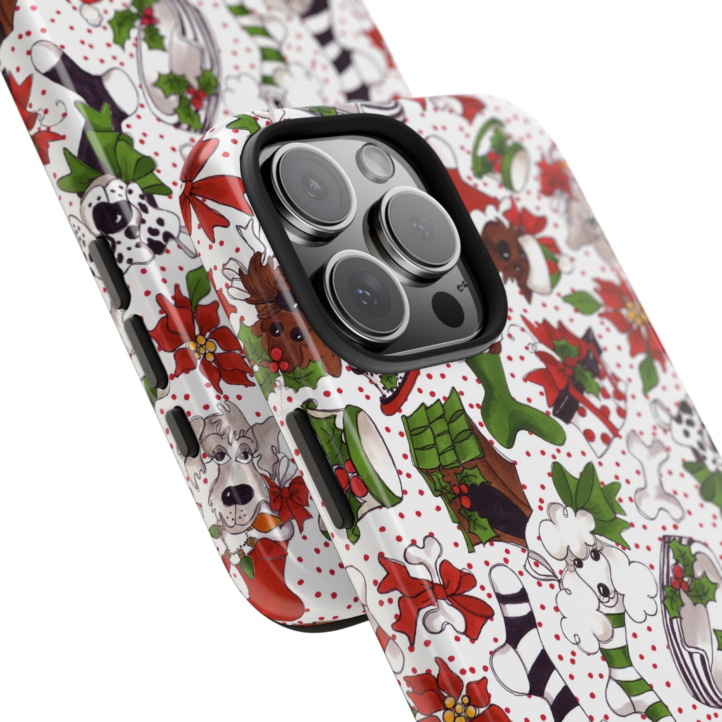Holiday Fun Toss White / Red Phone Case