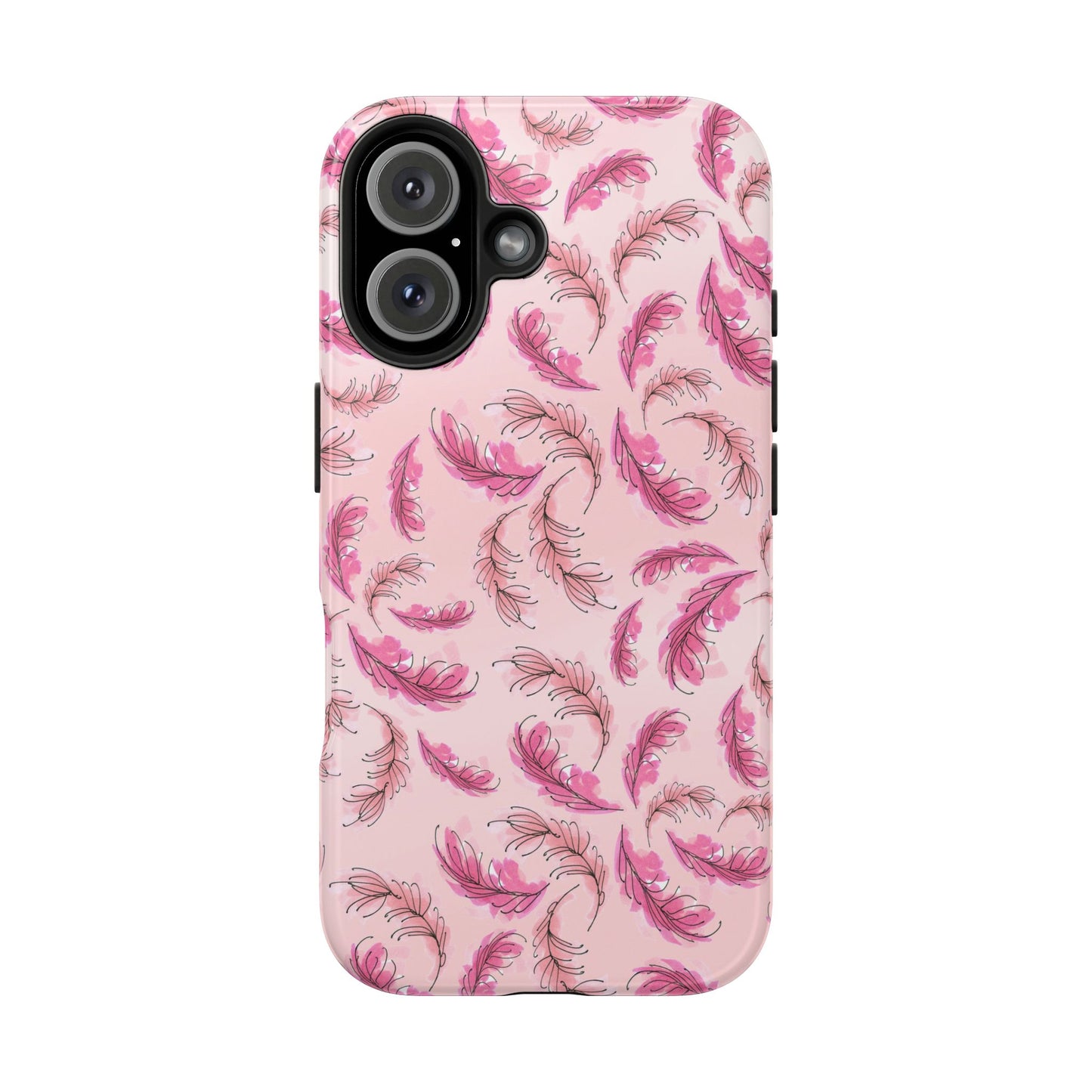 Flam Feathers Pink Phone Case