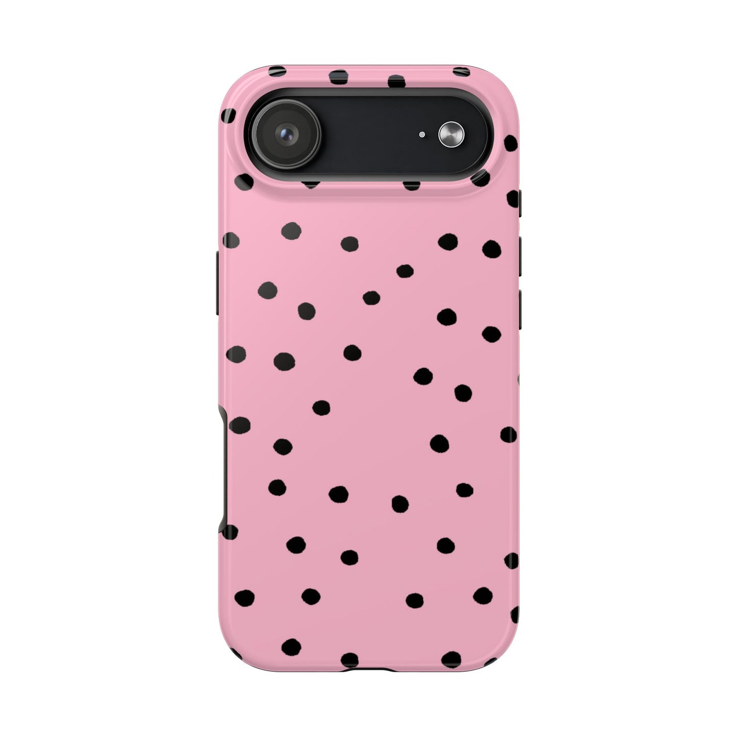 Dinky Dots Pink / Black Phone Case