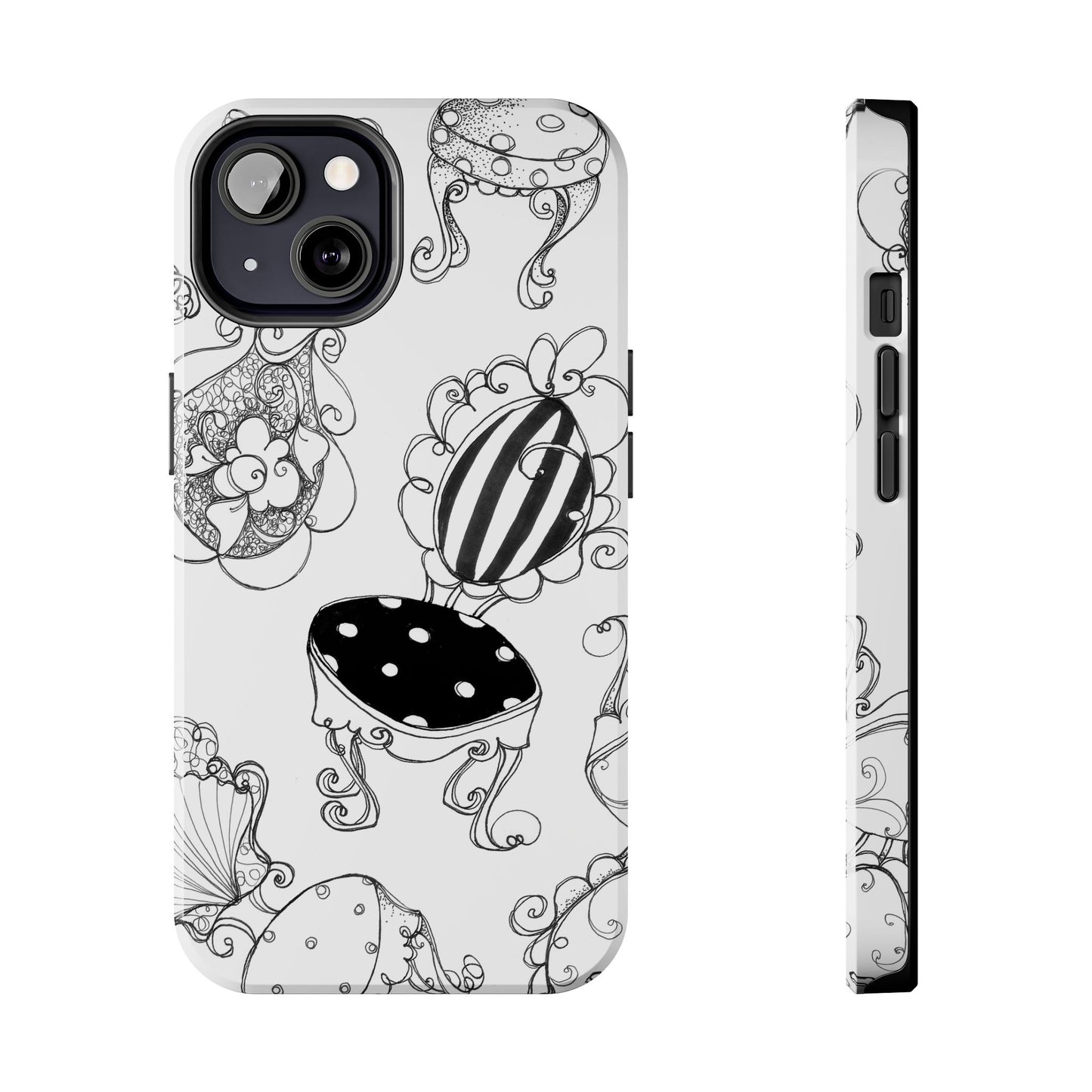 Bistro Chairs White Phone Case