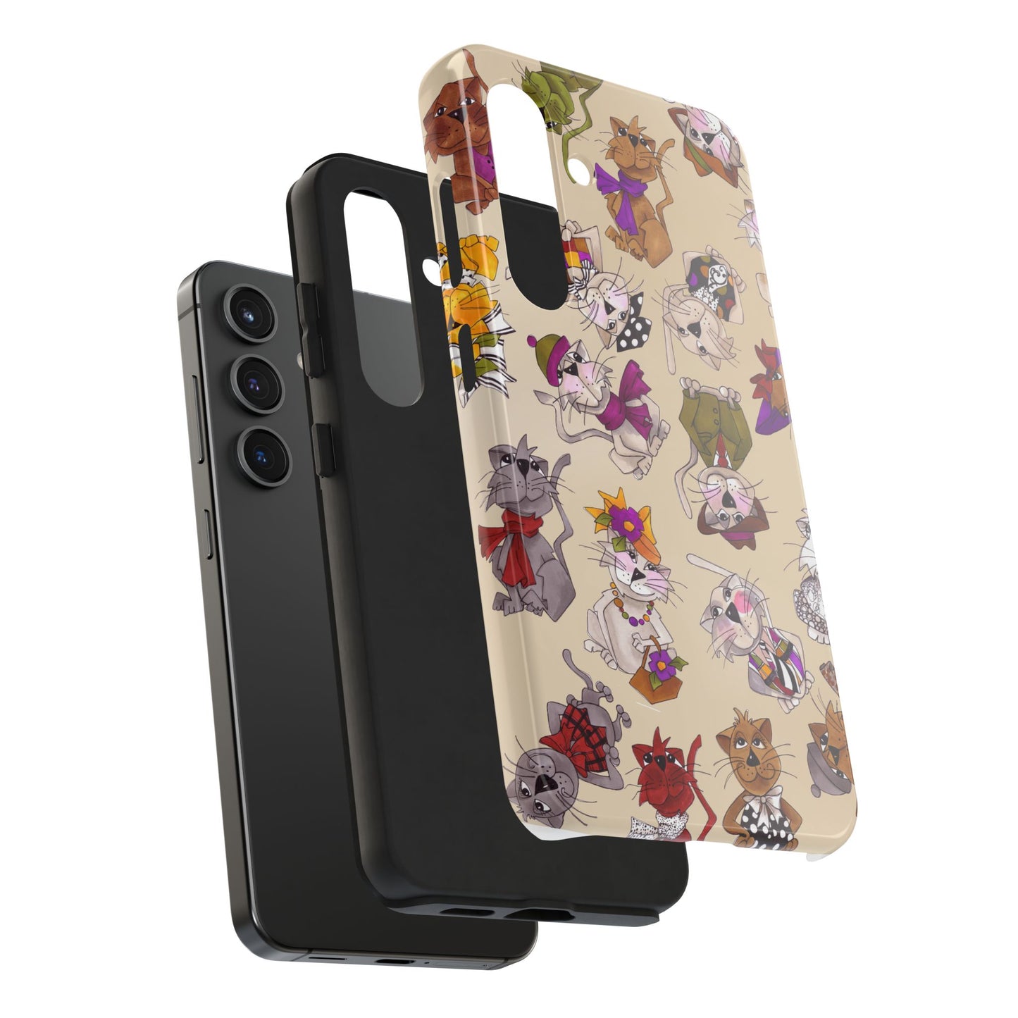 Spice Cats Tossed Muslin Phone Case