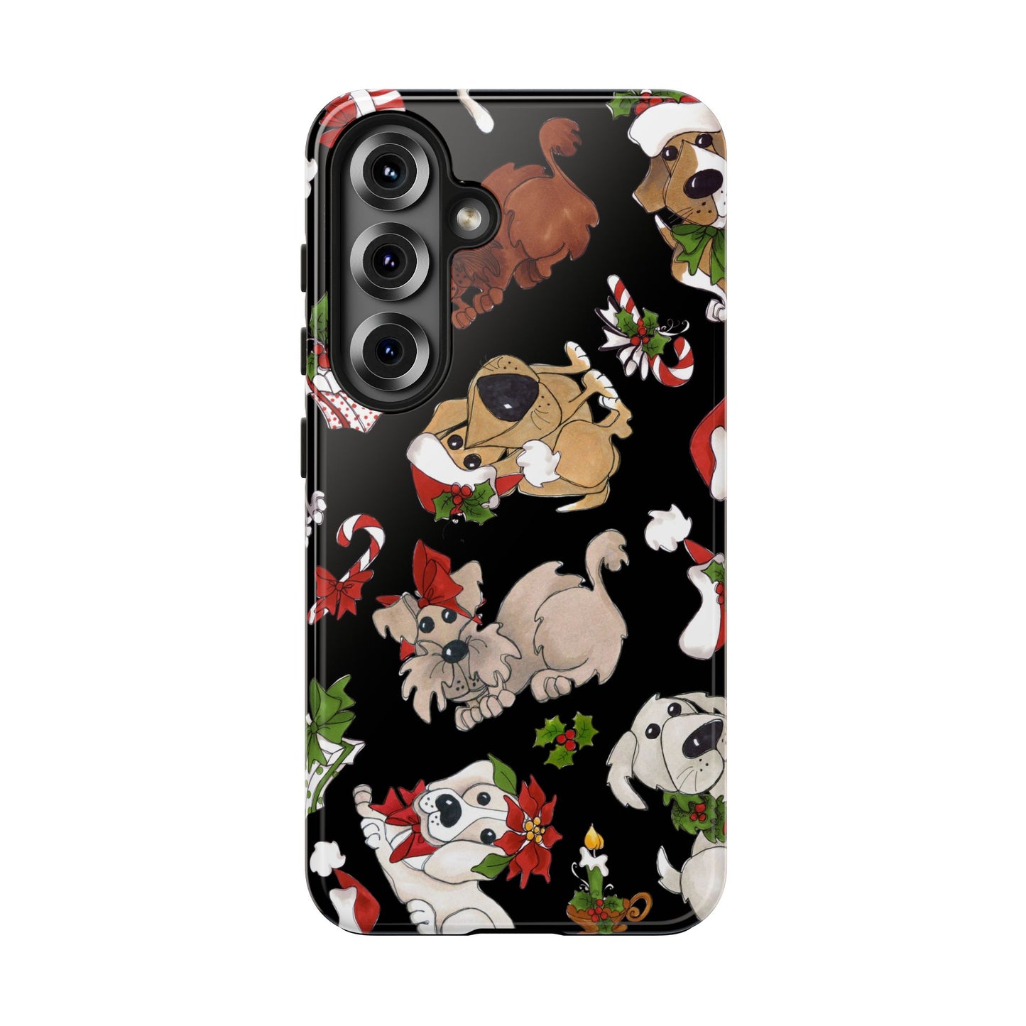 Doggie Toss Black Phone Case