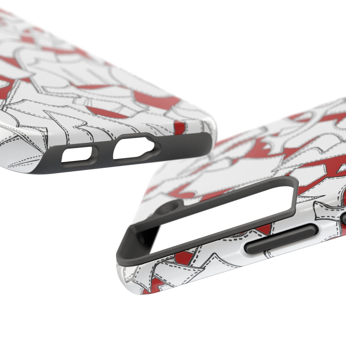 Pattern Pieces Red Phone Case