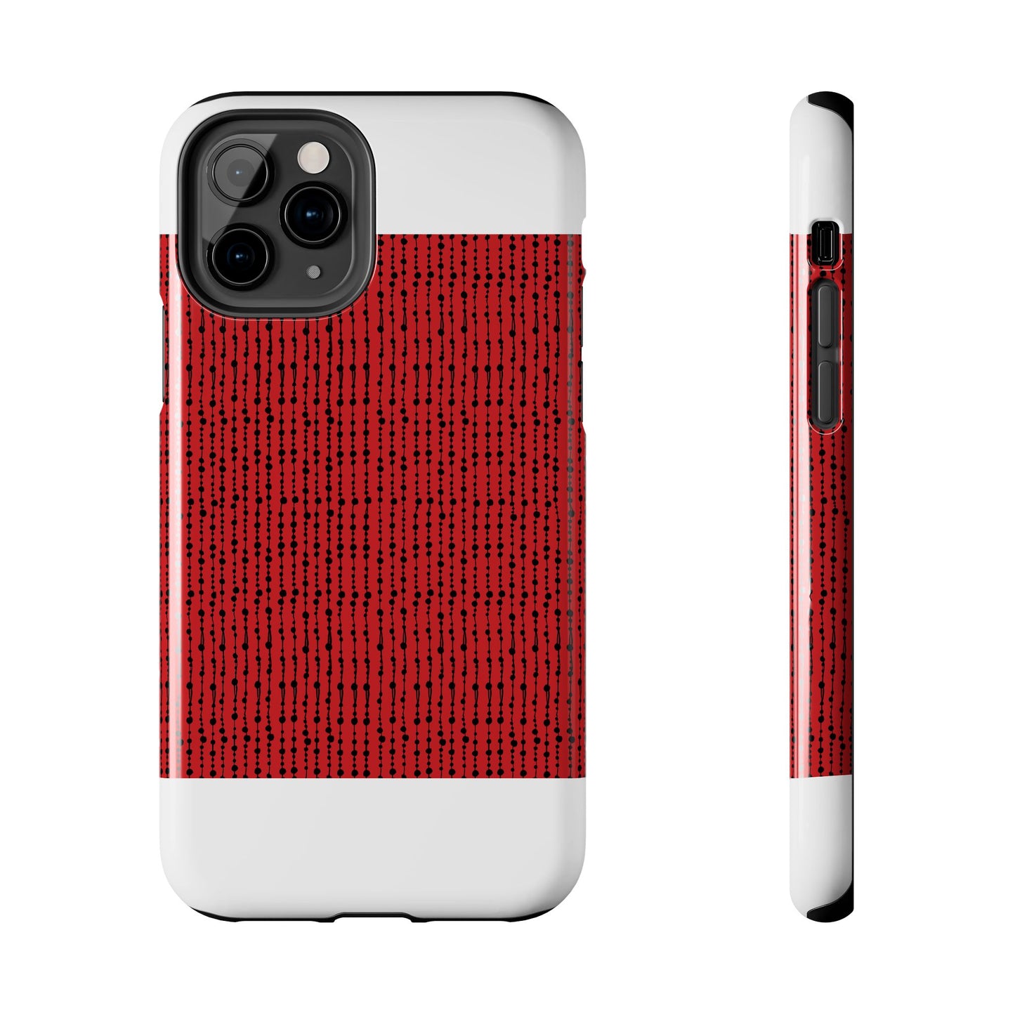 Beaded Curtain Red / Black Phone Case