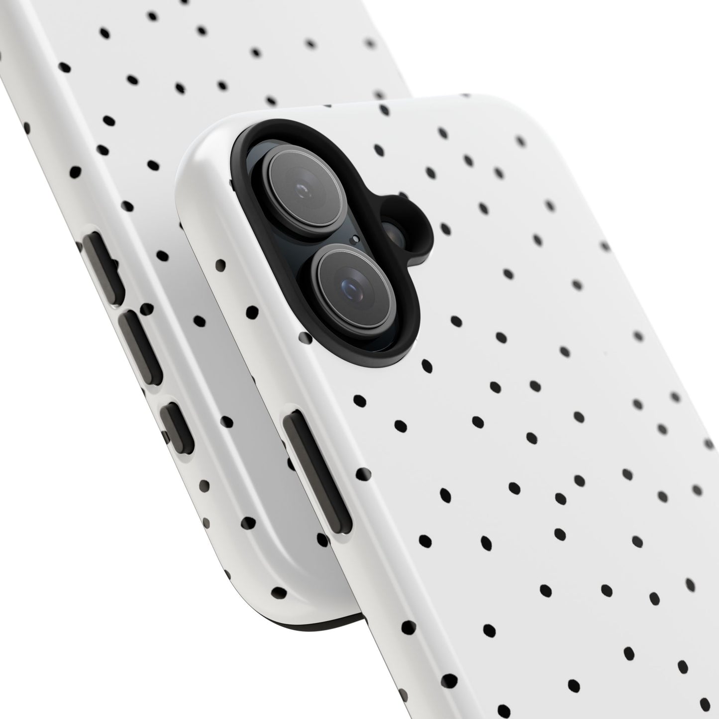 Space Dots White / Black Phone Case