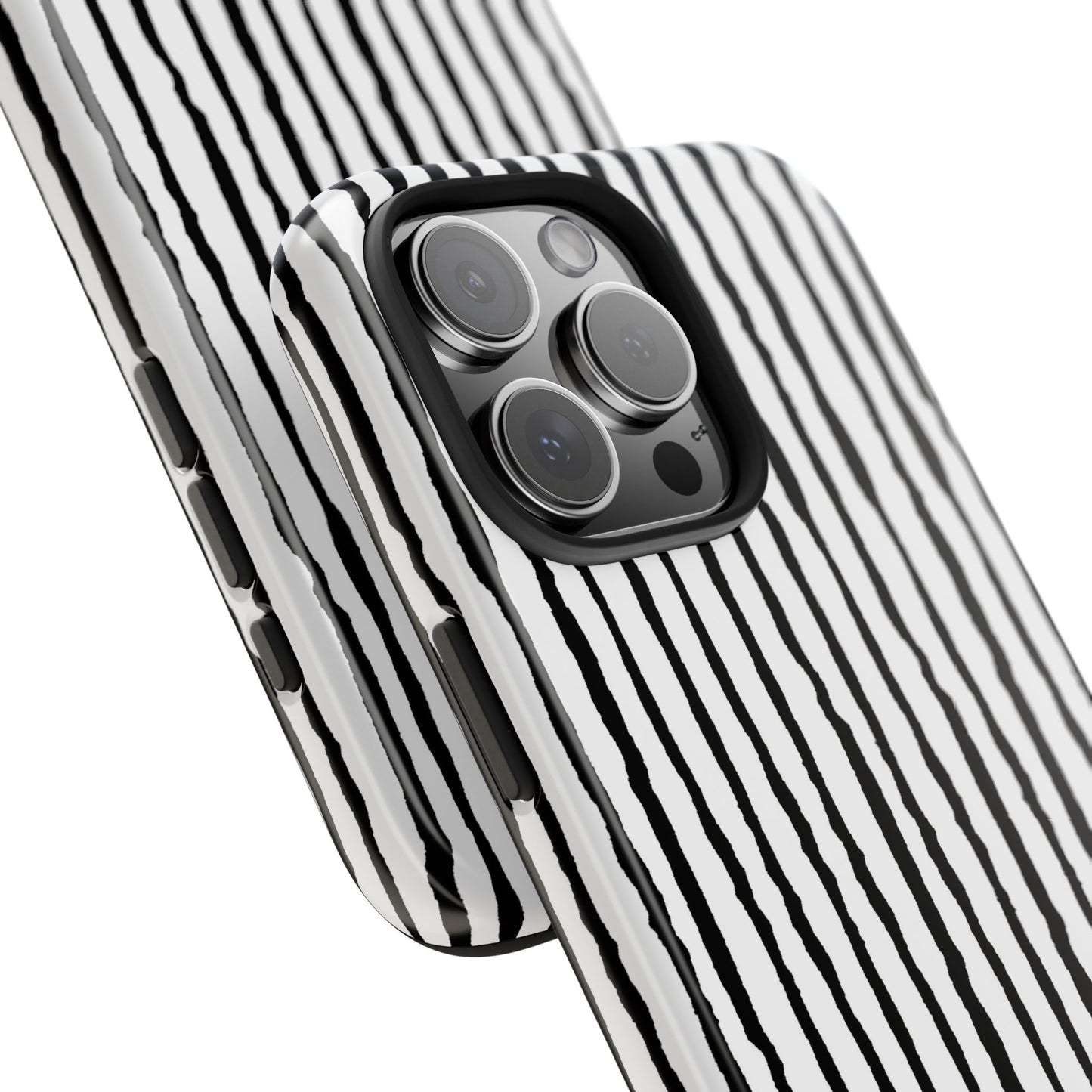 Sorta Stripe White / Black Phone Case