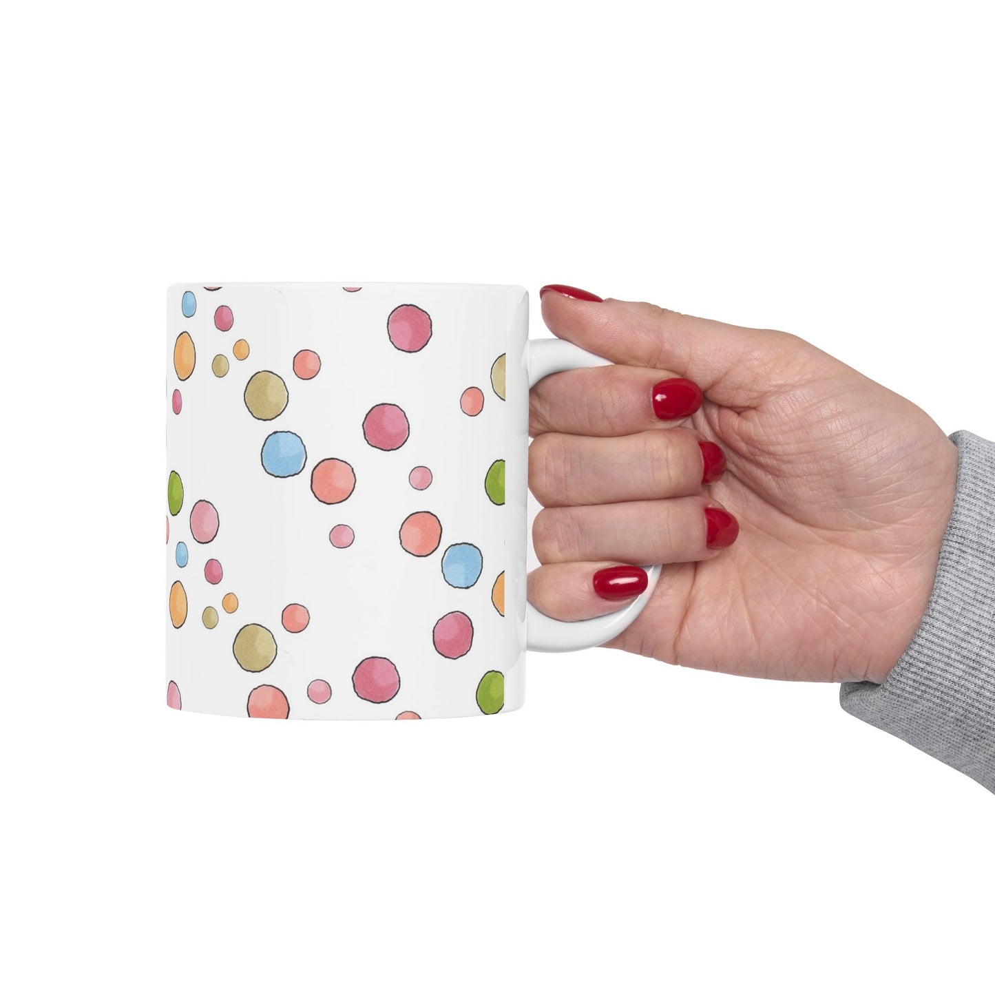 Clown Dots White Cup