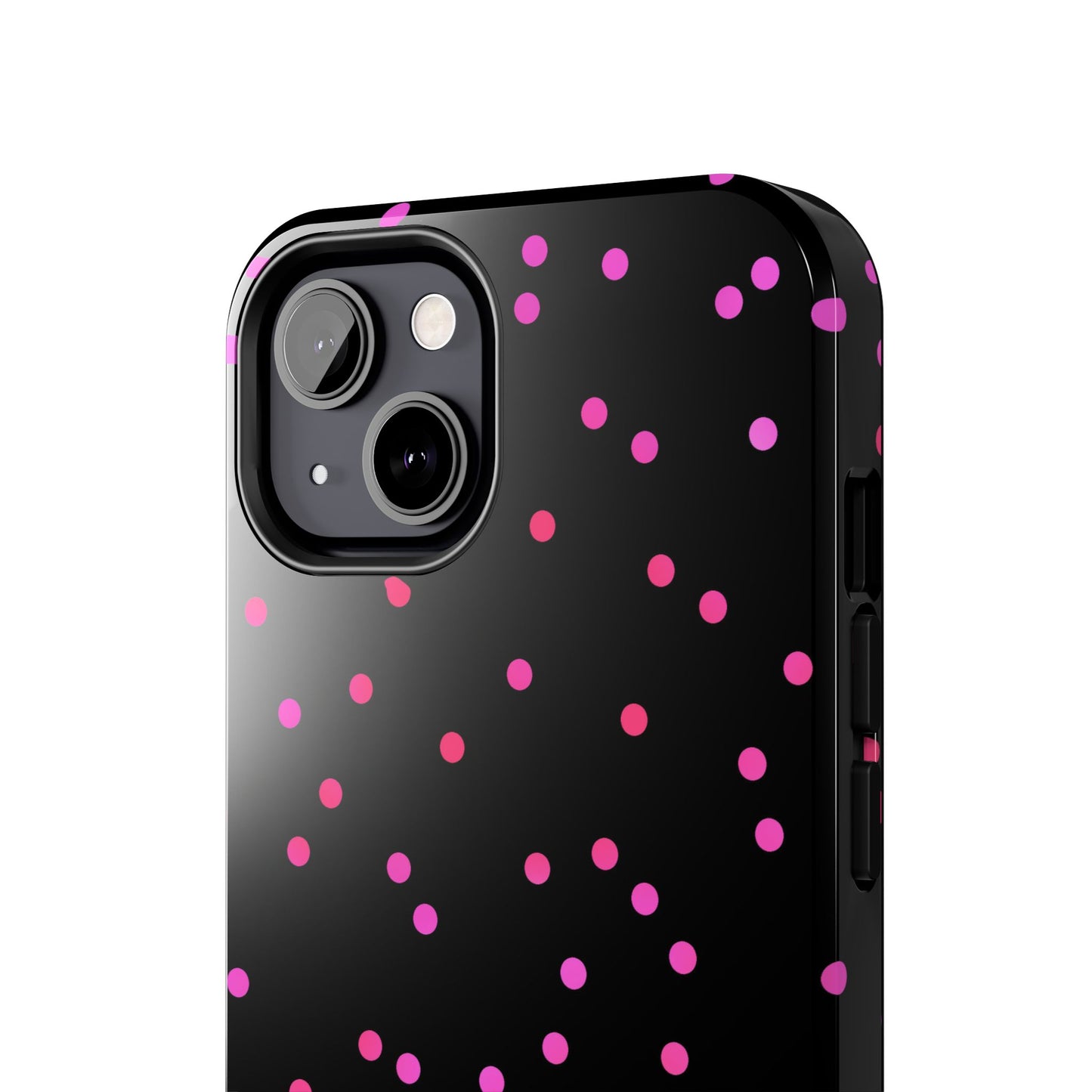 Space Dots Black / Cerise Phone Case