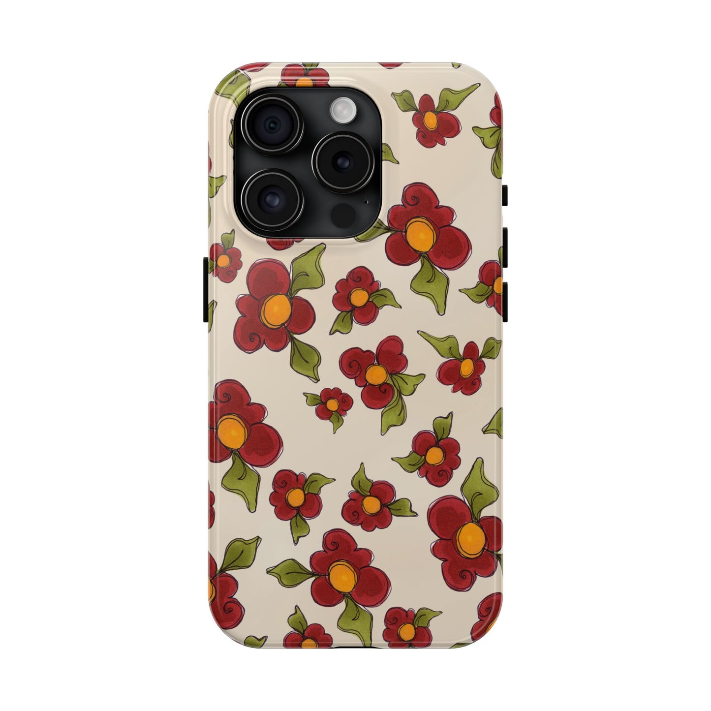 Chili Pepper Daisies Phone Case