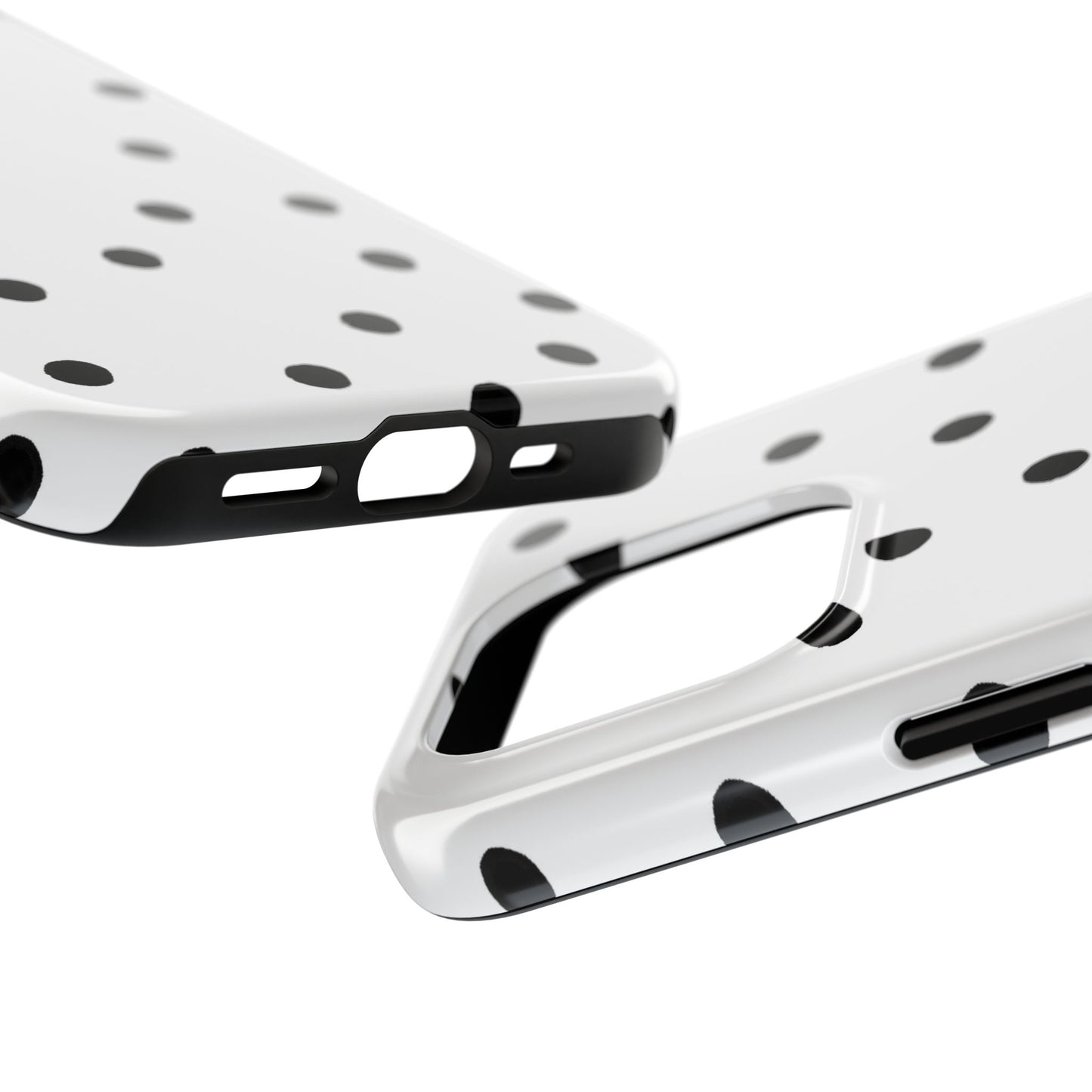 Space Dots White / Black Phone Case
