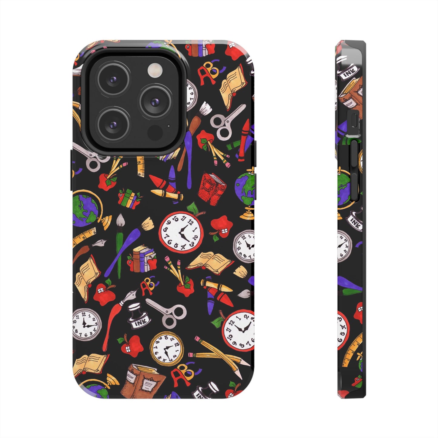 School Stuff Black Phone Case