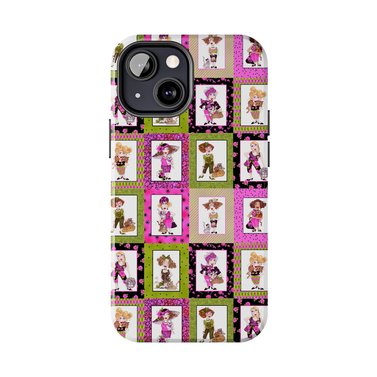 Cat Ladies Cerise Phone Case