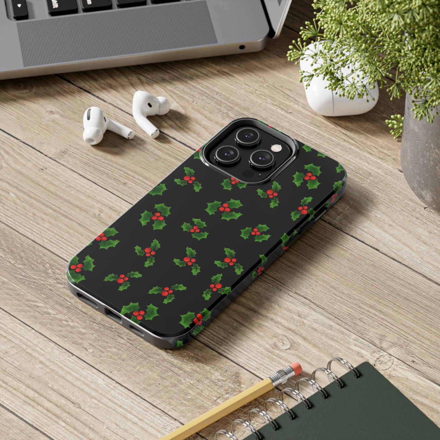 Lotsa Holly Black Phone Case