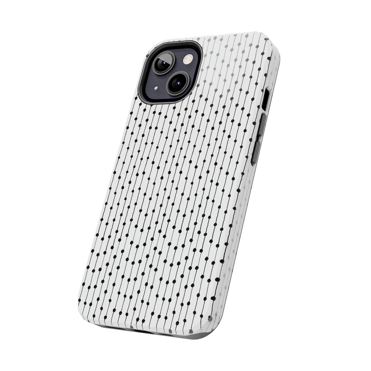 Pin Stripe White / Black Phone Case