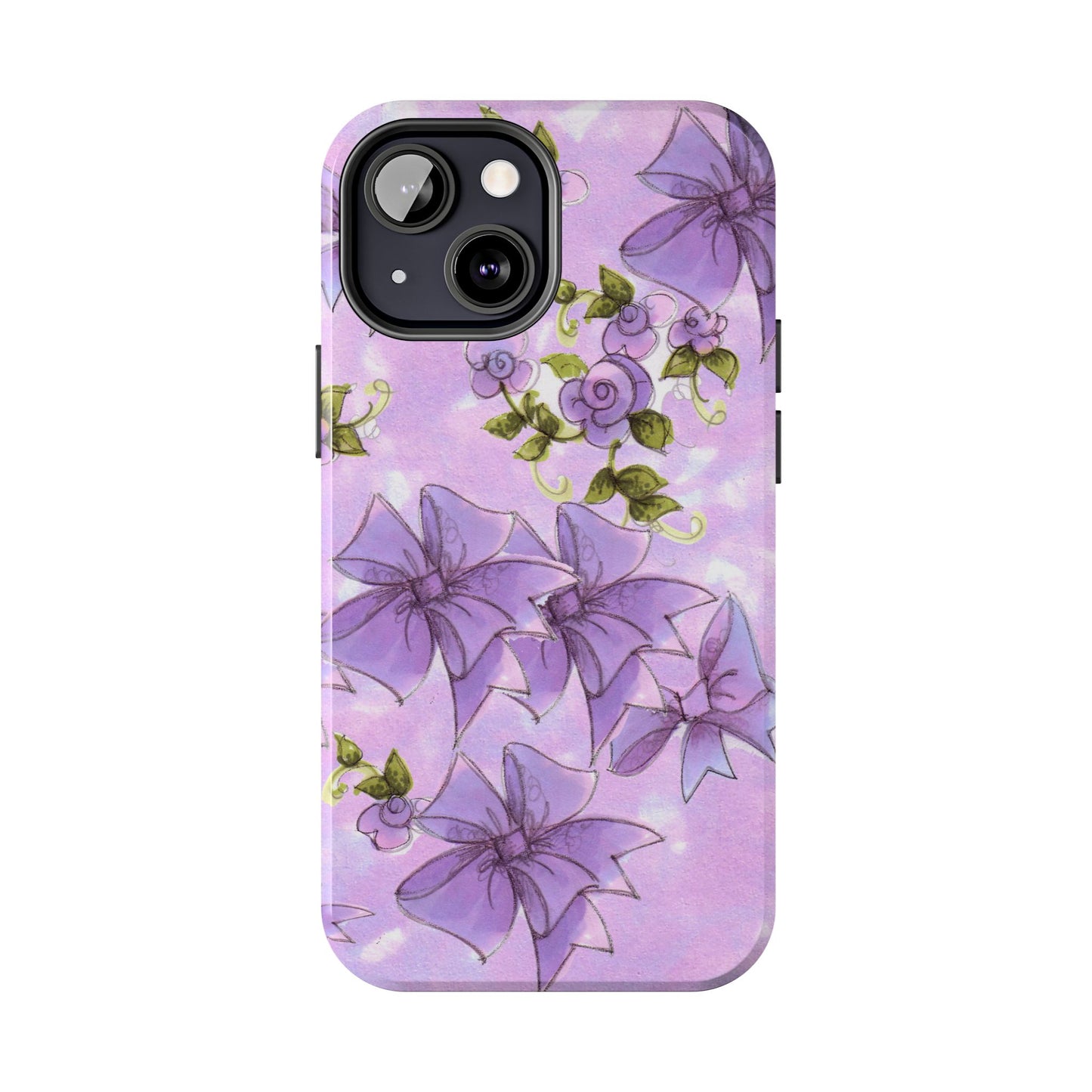 Bows & Flowers Purple Phone Case