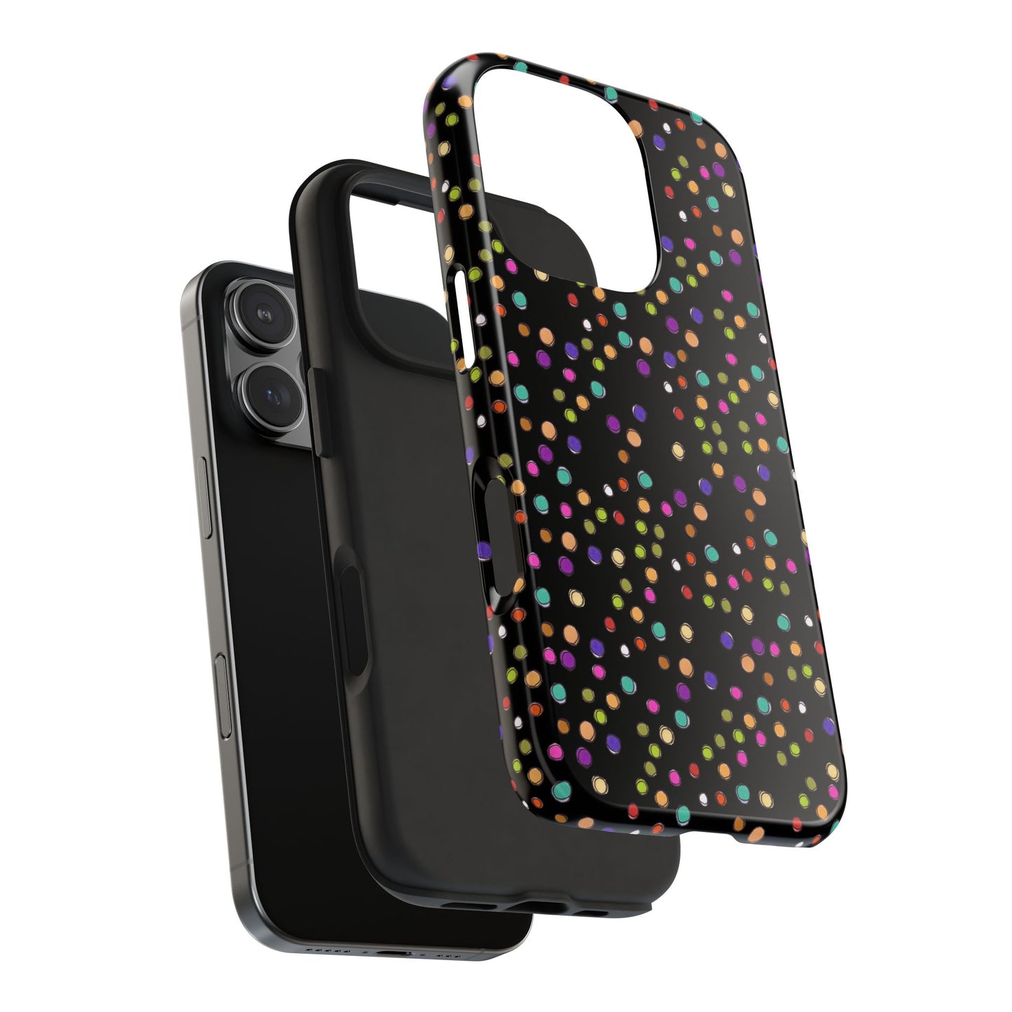 Dog Dots Black Phone Case