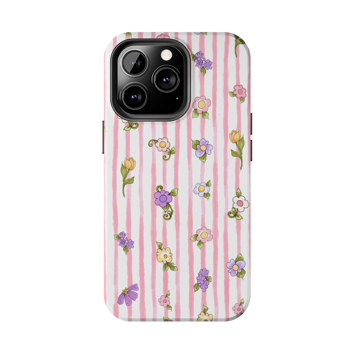 Pretty Posie Stripe Phone Case