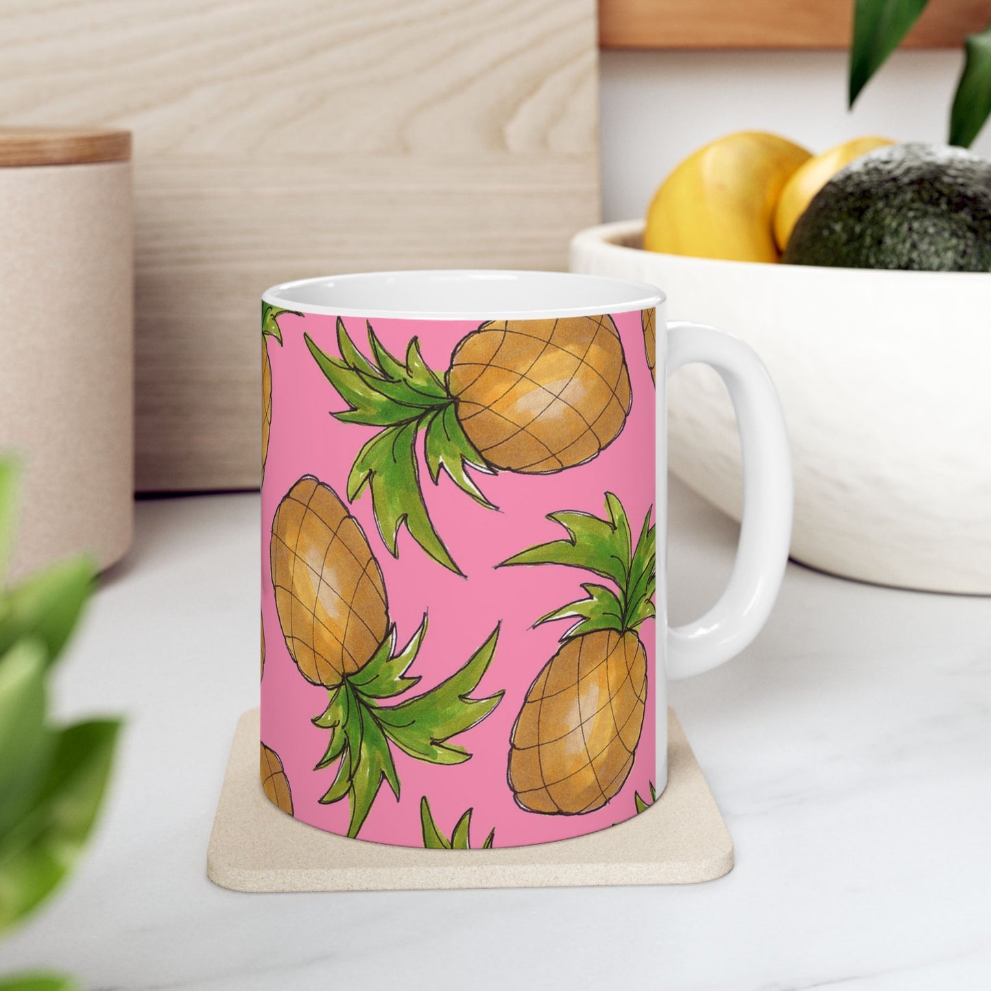 Pineapple Toss Pink Cup